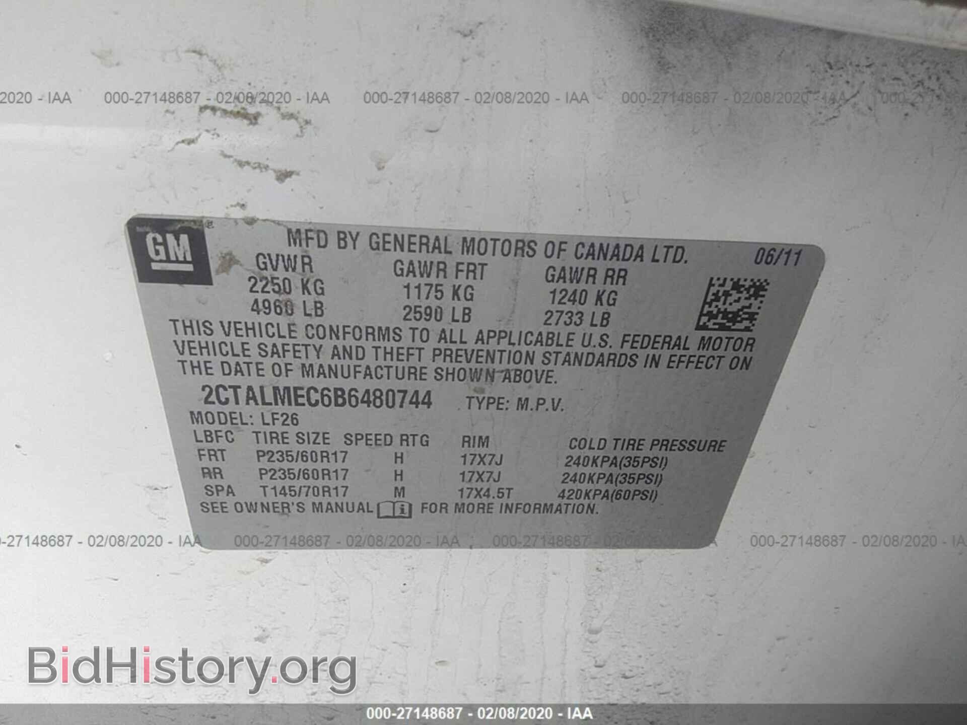2011 GMC TERRAIN - VIN: 2CTALMEC6B6480744 - Photo 9