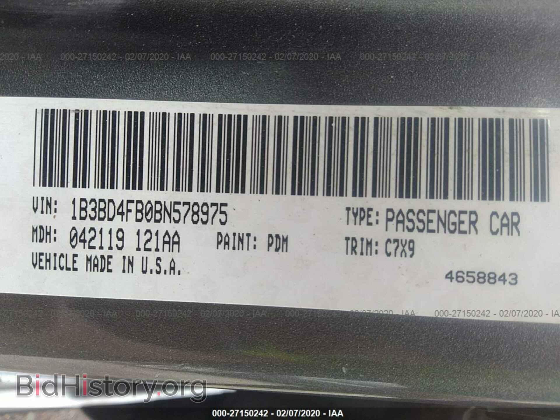 2011 DODGE AVENGER - VIN: 1B3BD4FB0BN578975 - Photo 9