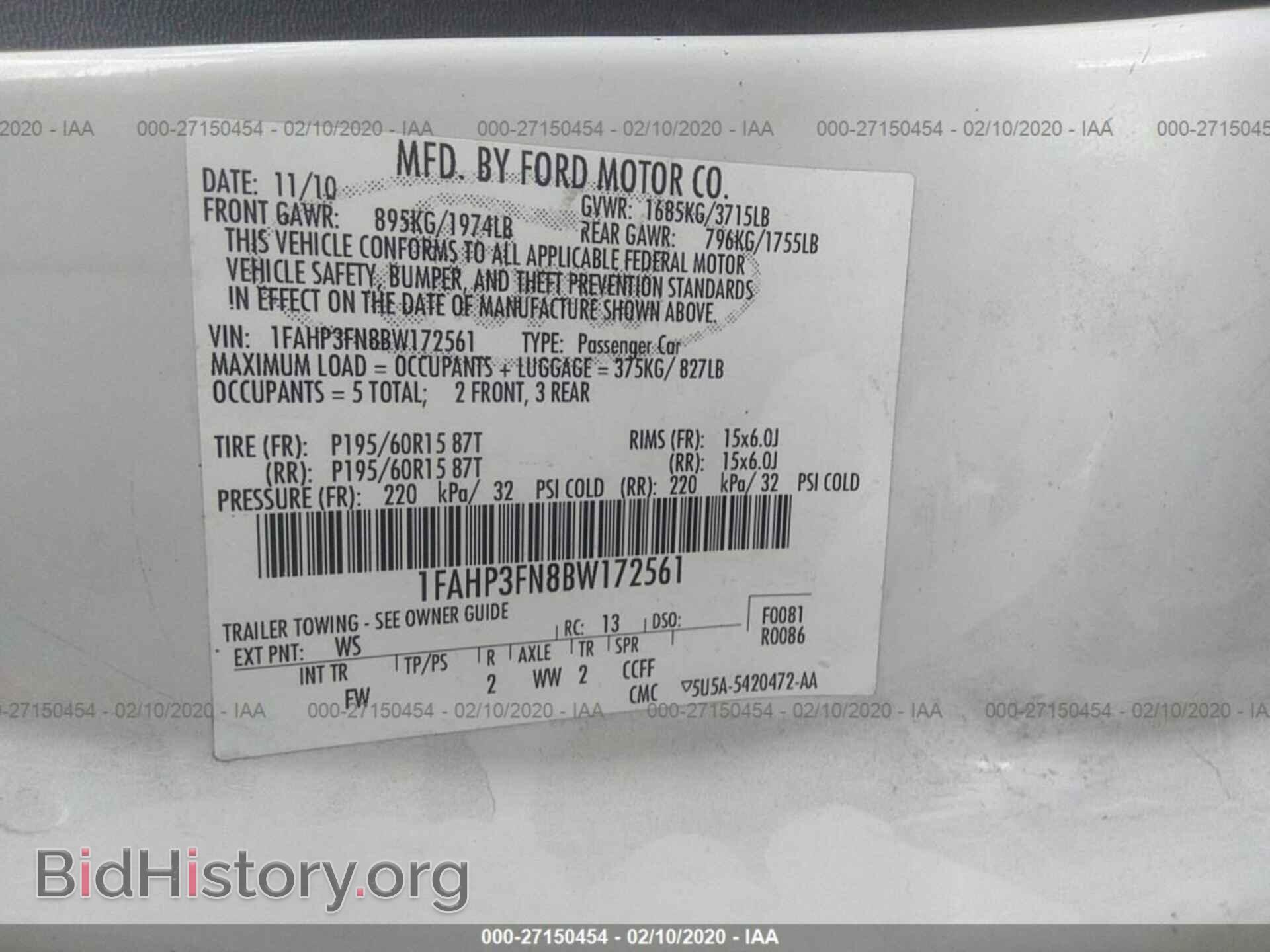 2011 FORD FOCUS - VIN: 1FAHP3FN8BW172561 - Photo 9