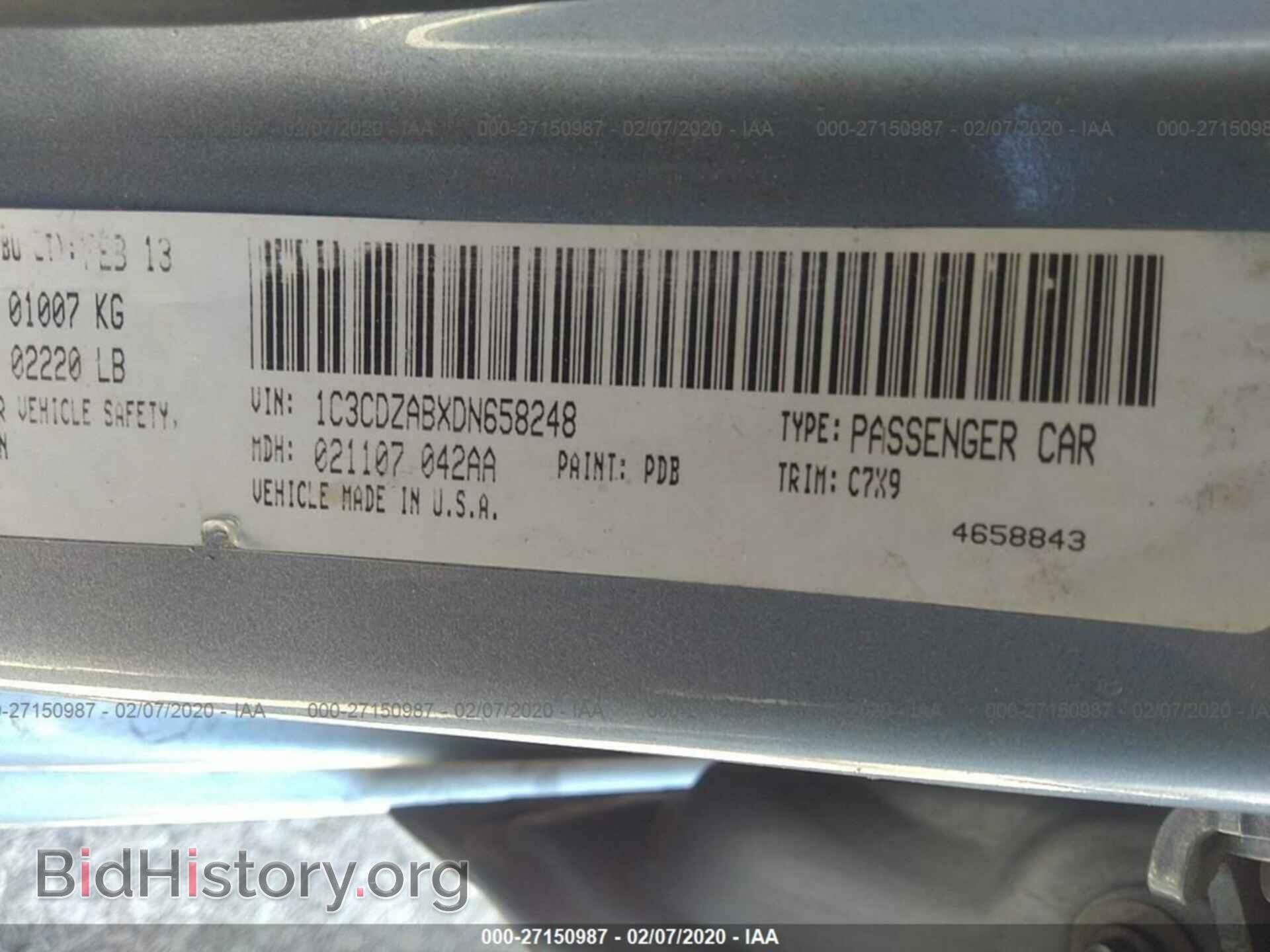 2013 DODGE AVENGER - VIN: 1C3CDZABXDN658248 - Фото 9