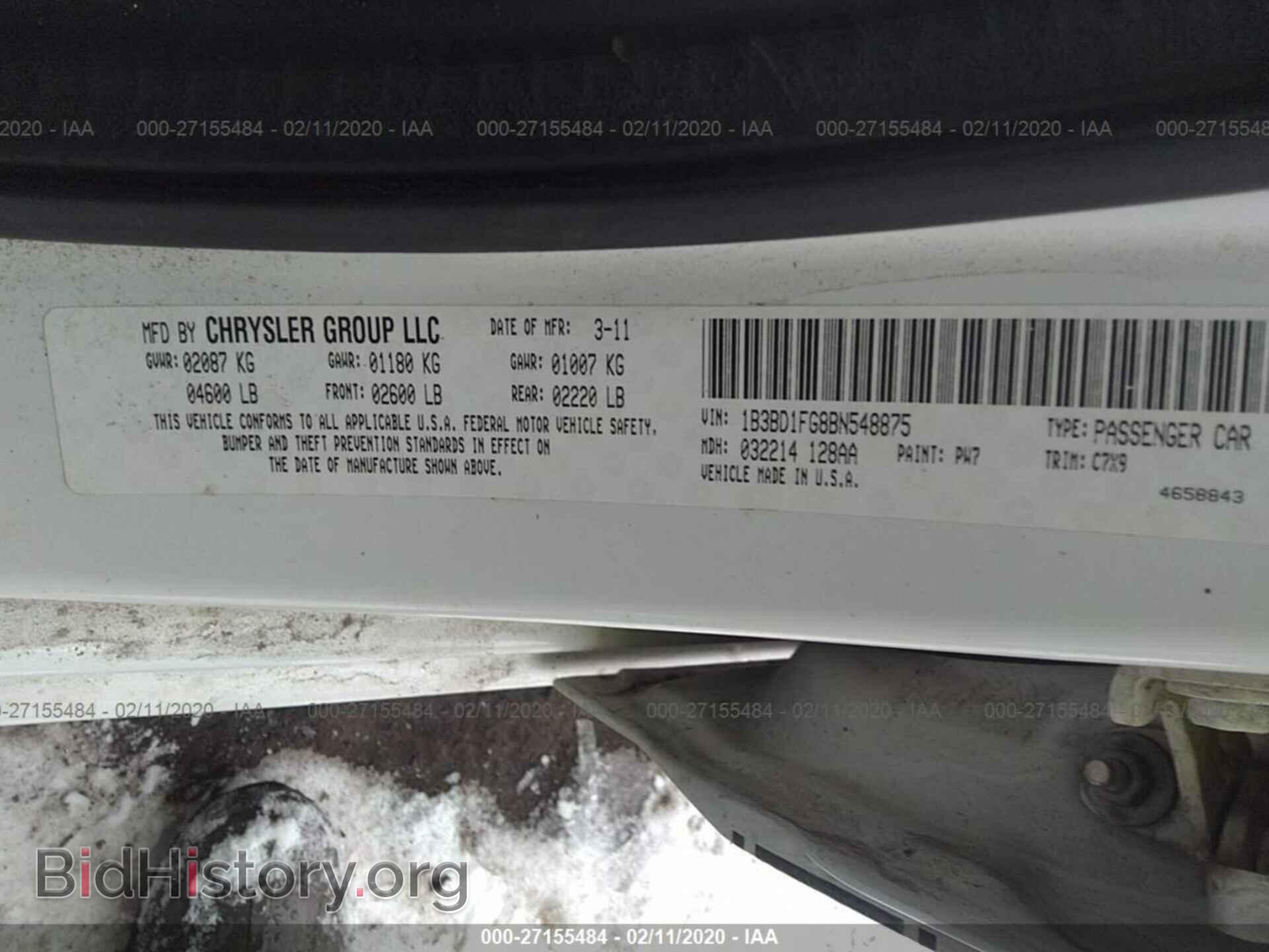 2011 DODGE AVENGER - VIN: 1B3BD1FG8BN548875 - Фото 9
