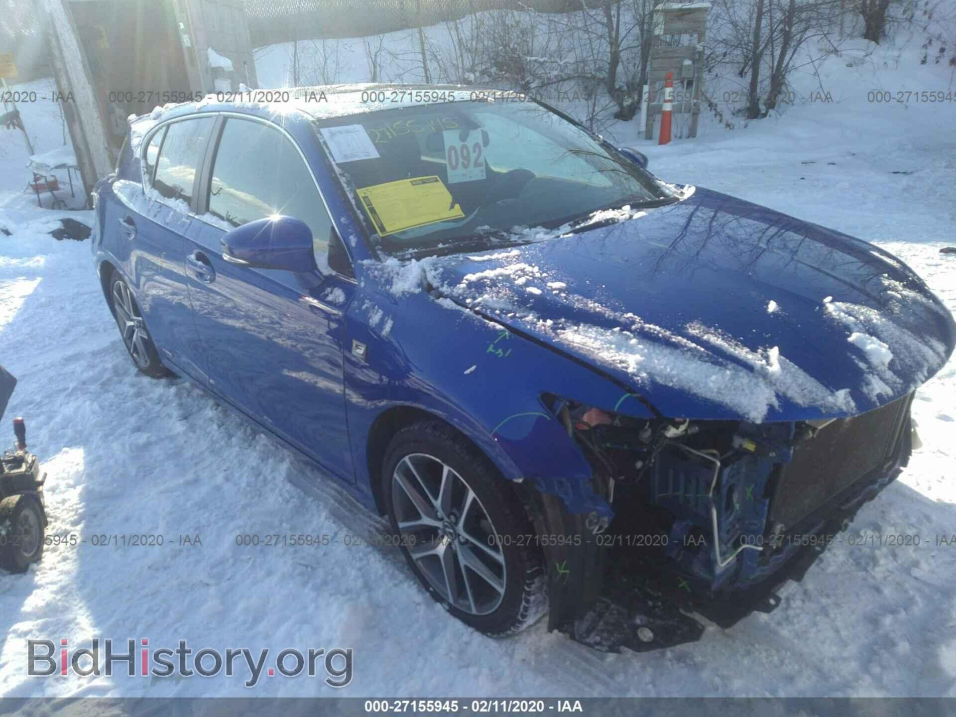 Фотография JTHKD5BH5G2262445 - LEXUS CT 2016