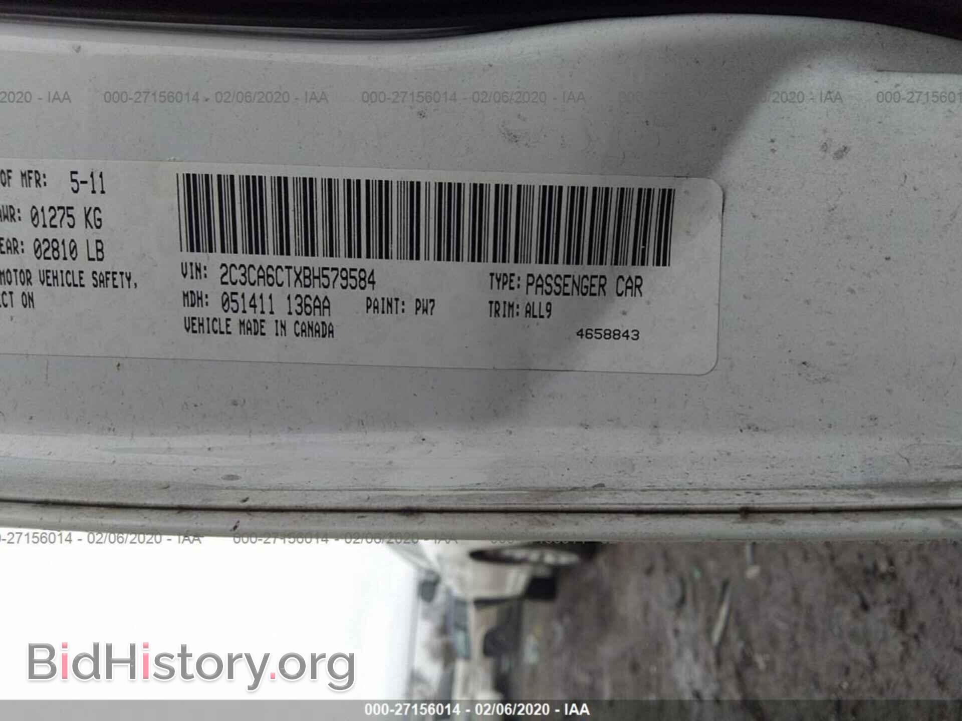 2011 CHRYSLER 300C - VIN: 2C3CA6CTXBH579584 - Фото 9