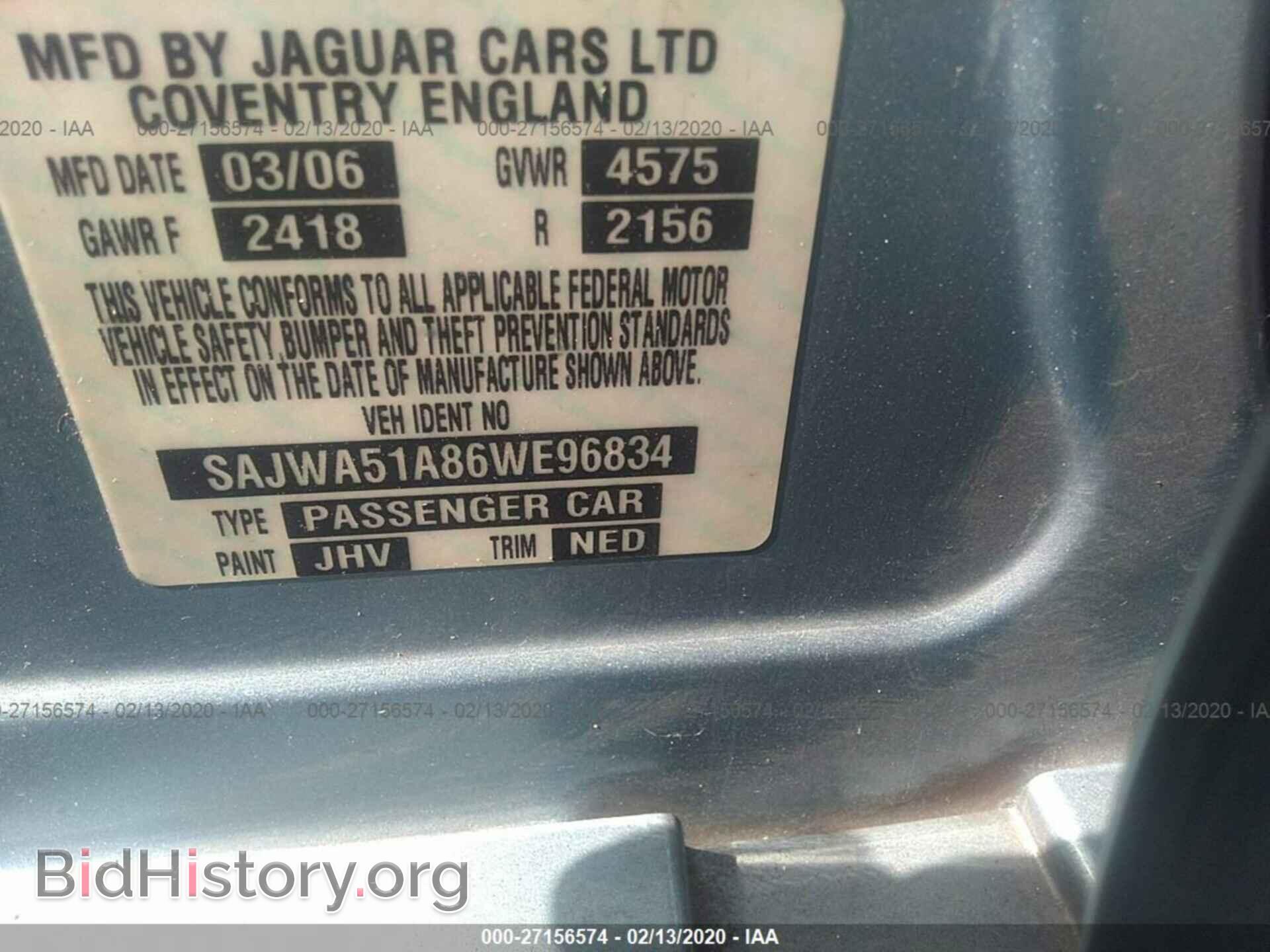 2006 JAGUAR X-TYPE - VIN: SAJWA51A86WE96834 - Фото 9