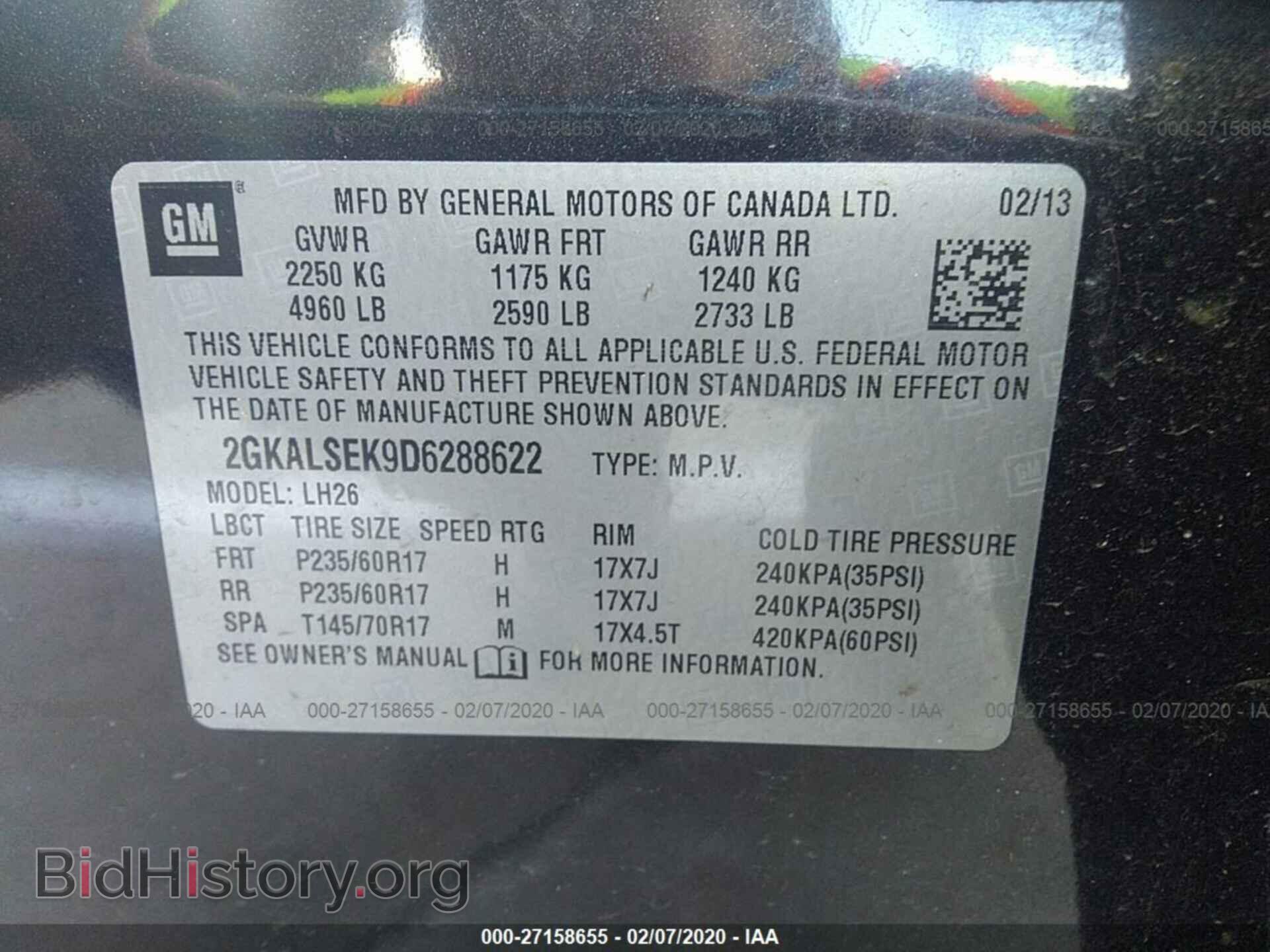 2013 GMC TERRAIN - VIN: 2GKALSEK9D6288622 - Фото 9