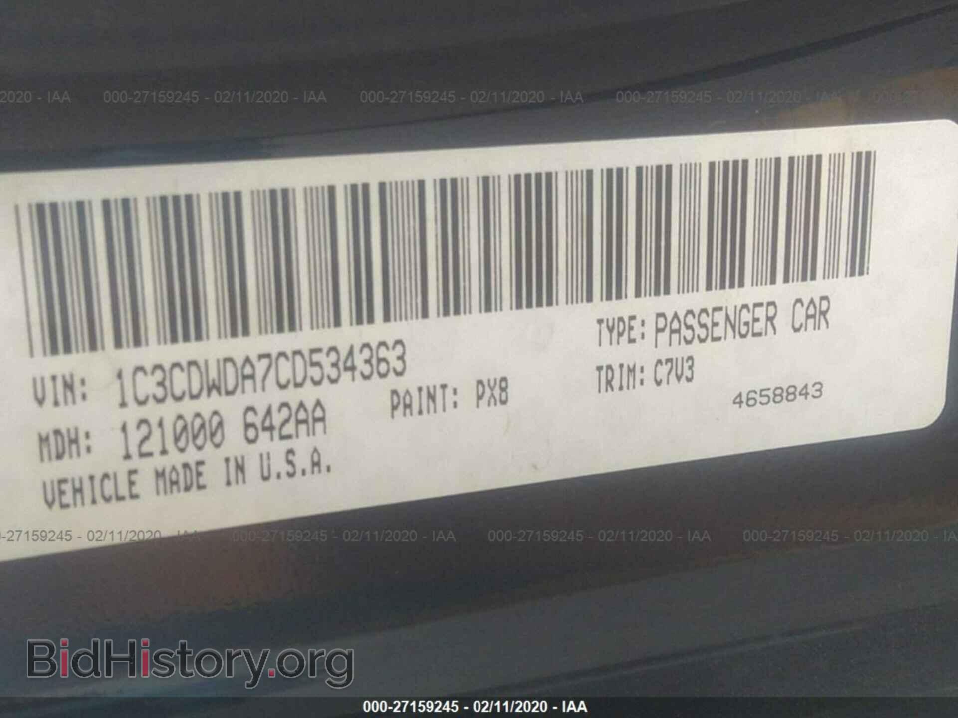 2012 DODGE CALIBER - VIN: 1C3CDWDA7CD534363 - Photo 9