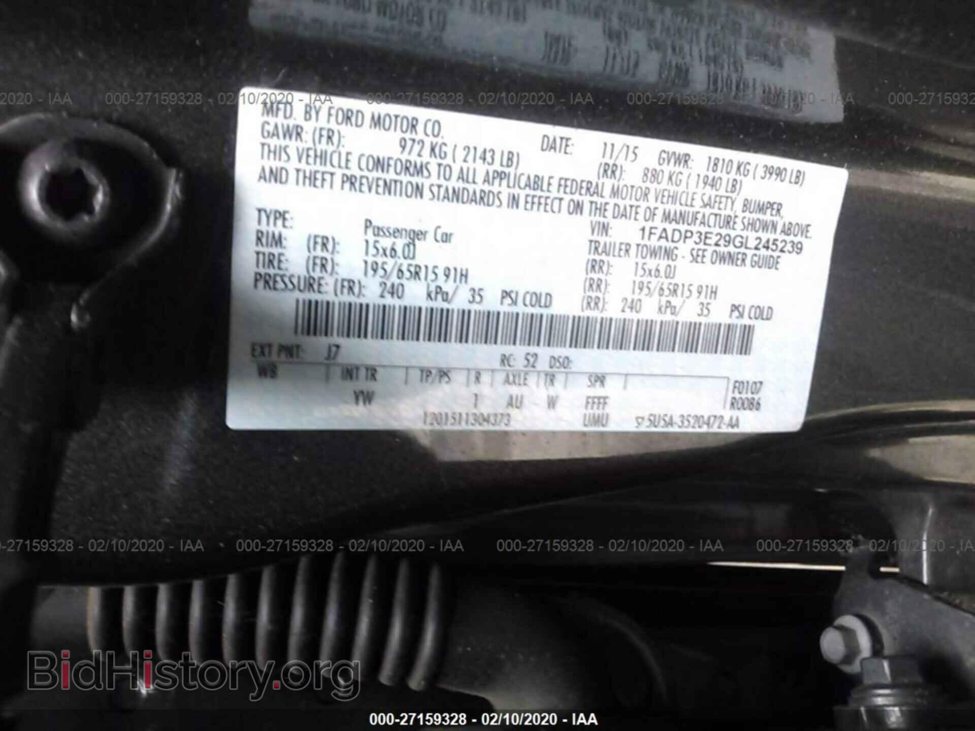 2016 FORD FOCUS - VIN: 1FADP3E29GL245239 - Фото 9
