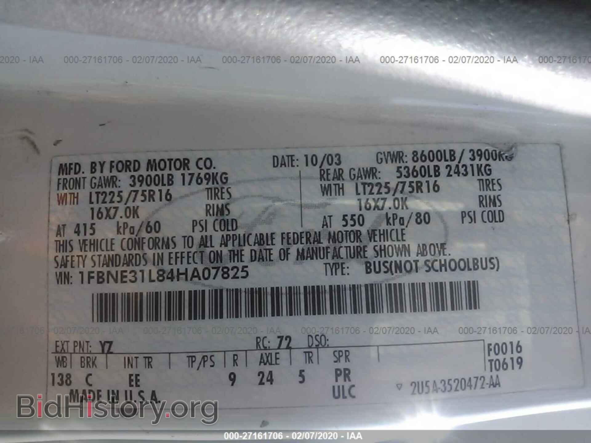 2004 FORD ECONOLINE - VIN: 1FBNE31L84HA07825 - Photo 9