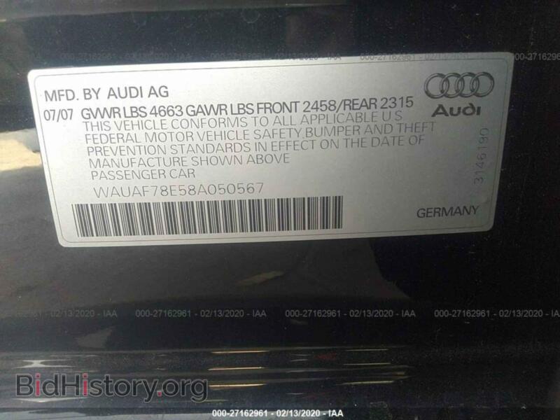 2008 Audi A4 (VIN WAUAF78E58A050567) — фото 9 из 10