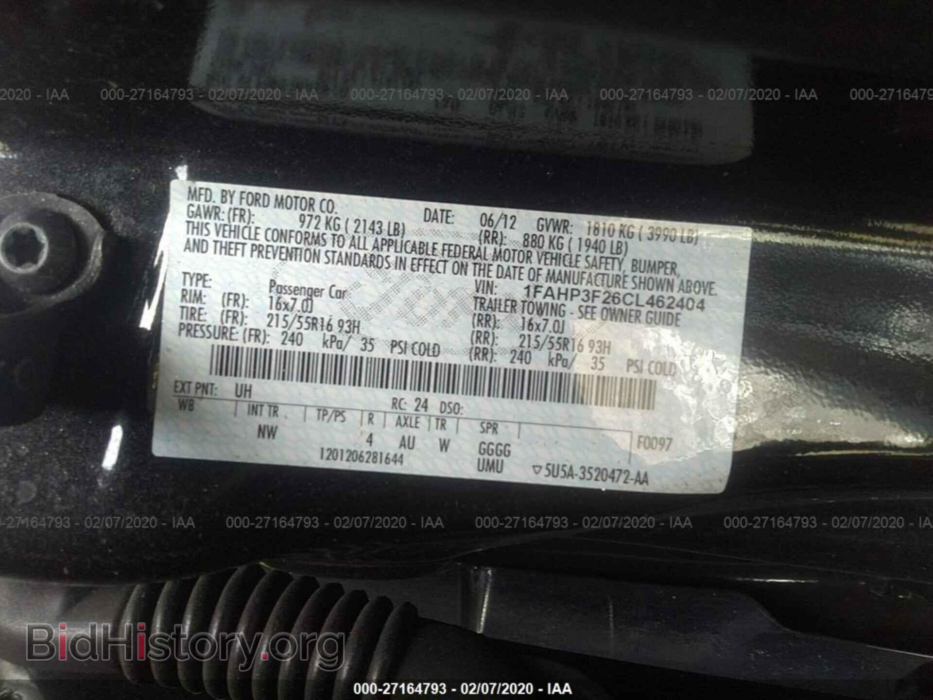 2012 FORD FOCUS - VIN: 1FAHP3F26CL462404 - Фото 9