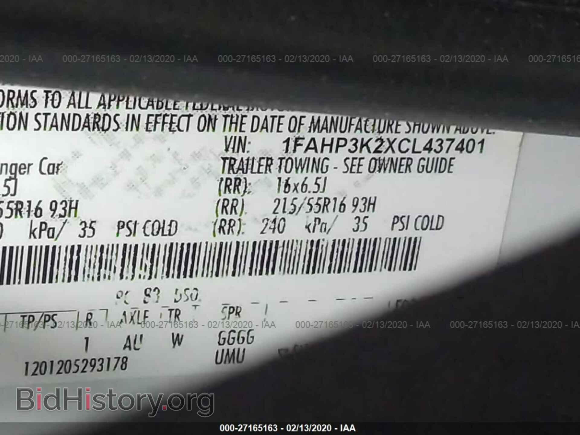 2012 FORD FOCUS - VIN: 1FAHP3K2XCL437401 - Фото 9