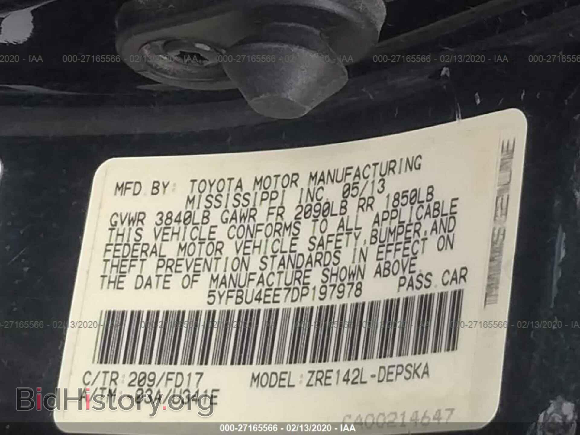 2013 TOYOTA COROLLA - VIN: 5YFBU4EE7DP197978 - Фото 9