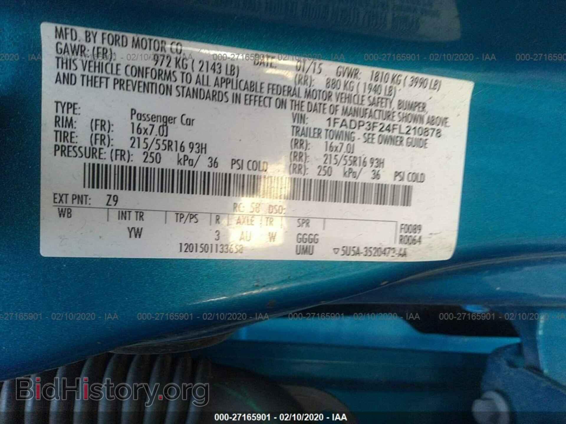 2015 FORD FOCUS - VIN: 1FADP3F24FL210878 - Фото 9
