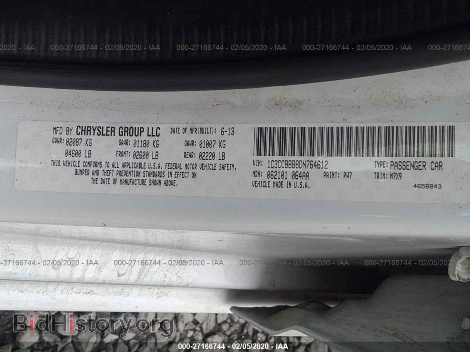 2013 CHRYSLER 200 - VIN: 1C3CCBBB8DN764612 - Фото 9