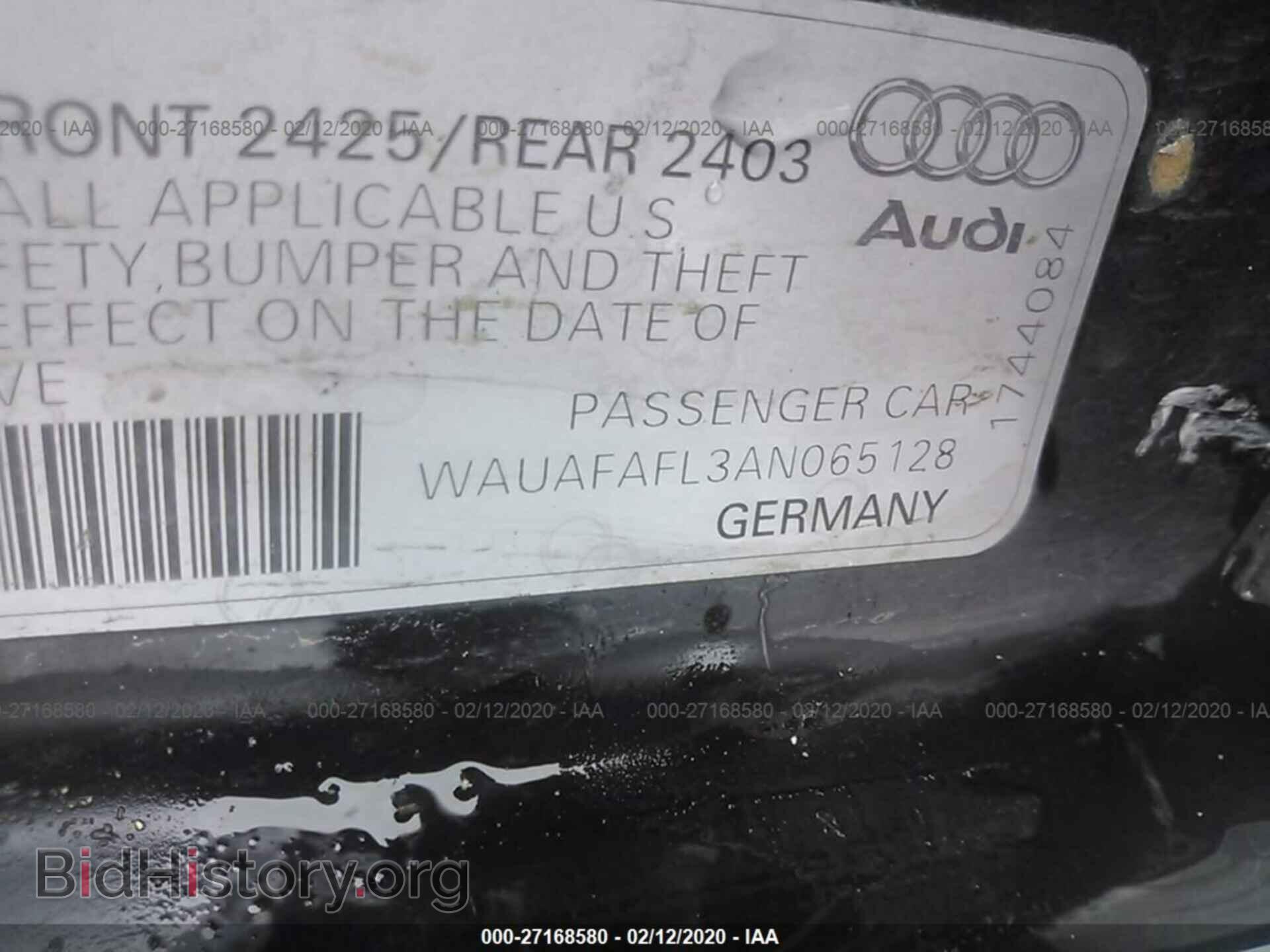 2010 AUDI A4 - VIN: WAUAFAFL3AN065128 - Фото 9