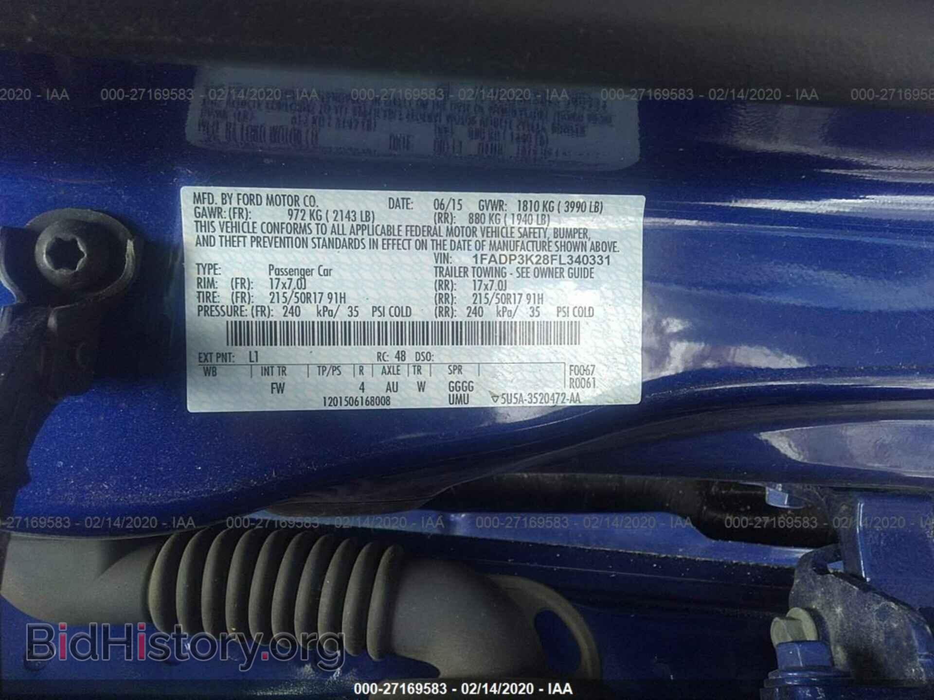 2015 FORD FOCUS - VIN: 1FADP3K28FL340331 - Photo 9