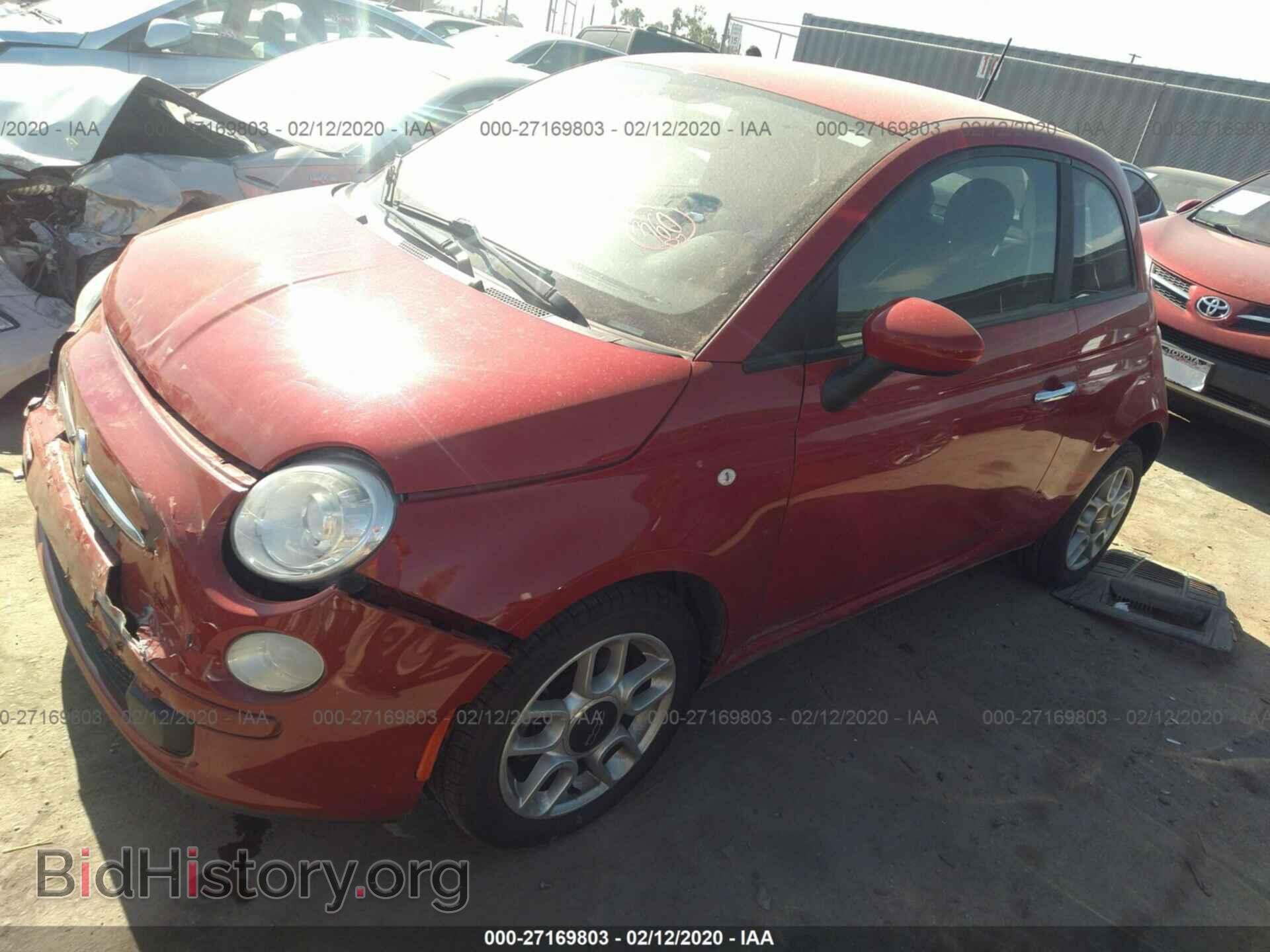 2012 FIAT 500 - VIN: 3C3CFFAR7CT125455 - Фото 2