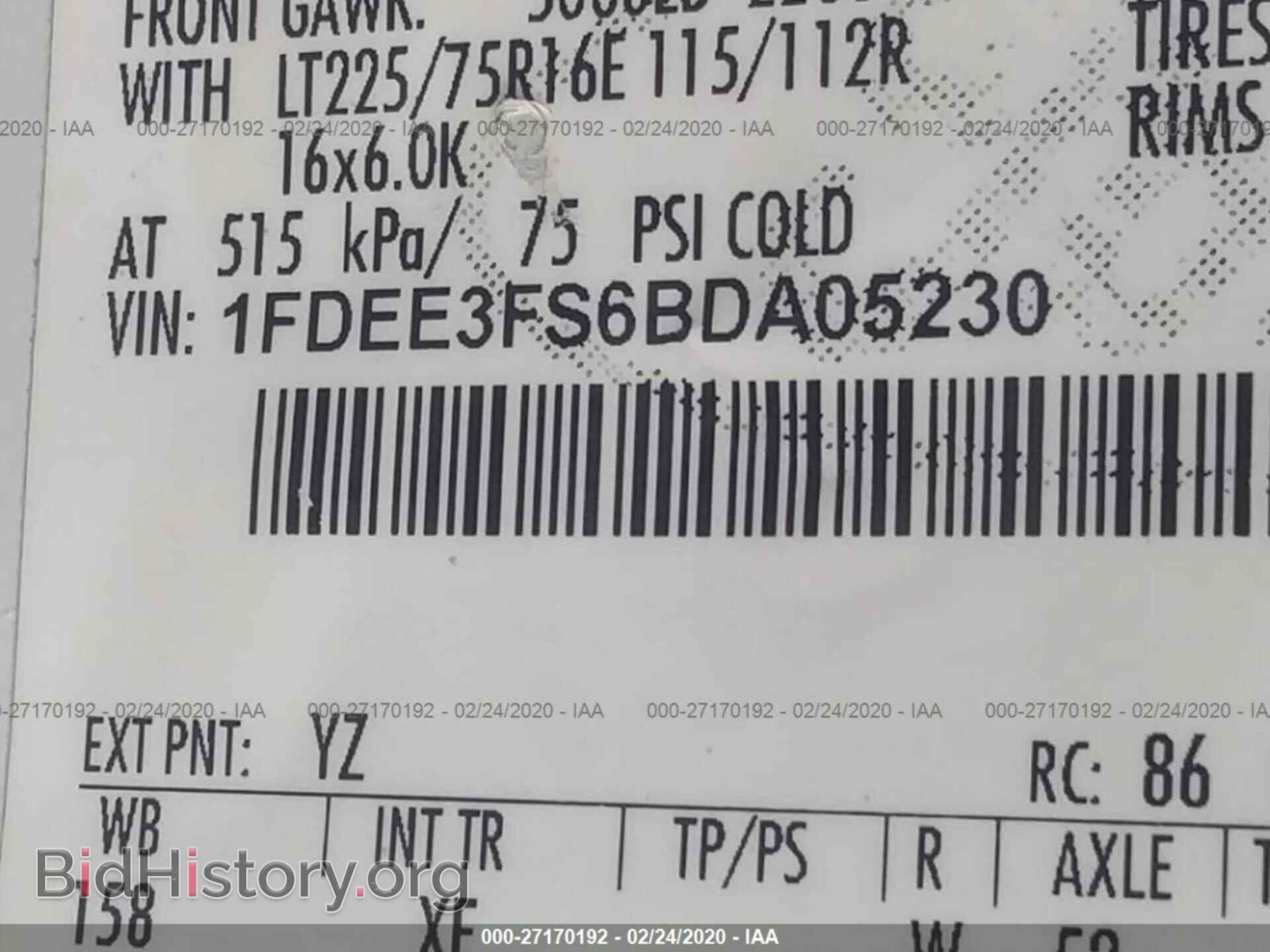 2011 FORD ECONOLINE - VIN: 1FDEE3FS6BDA05230 - Фото 9
