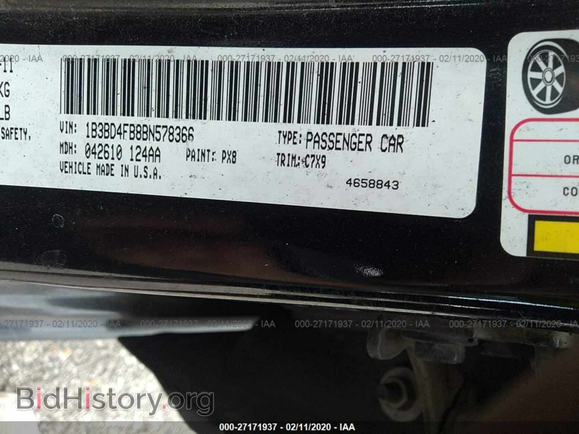 2011 DODGE AVENGER - VIN: 1B3BD4FB8BN578366 - Photo 9