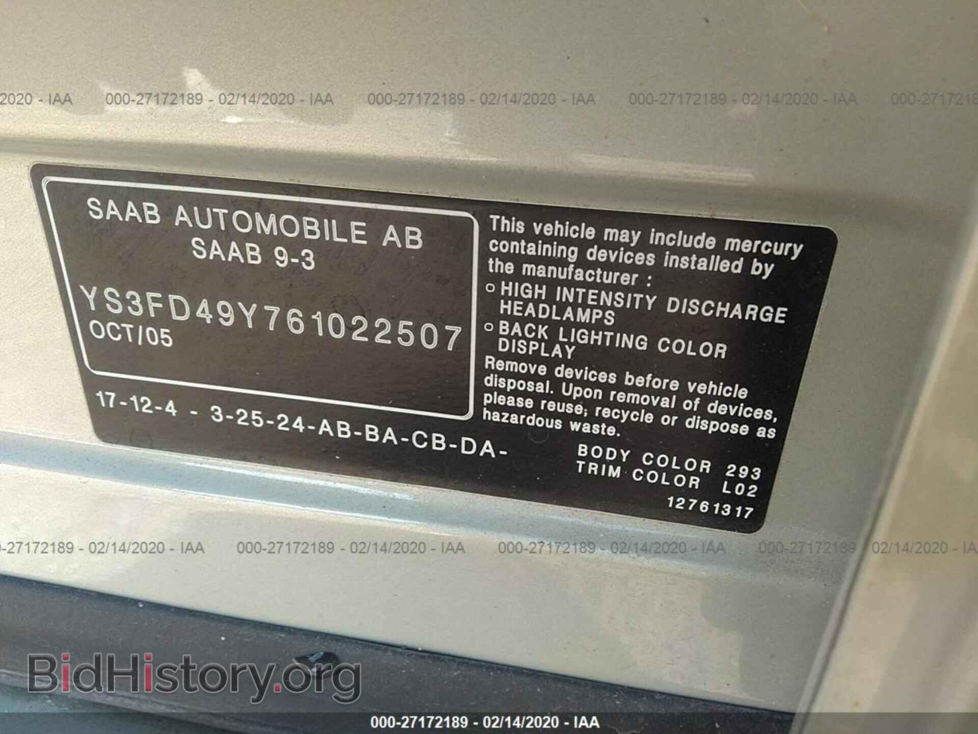 2006 SAAB 9-3 - VIN: YS3FD49Y761022507 - Photo 9