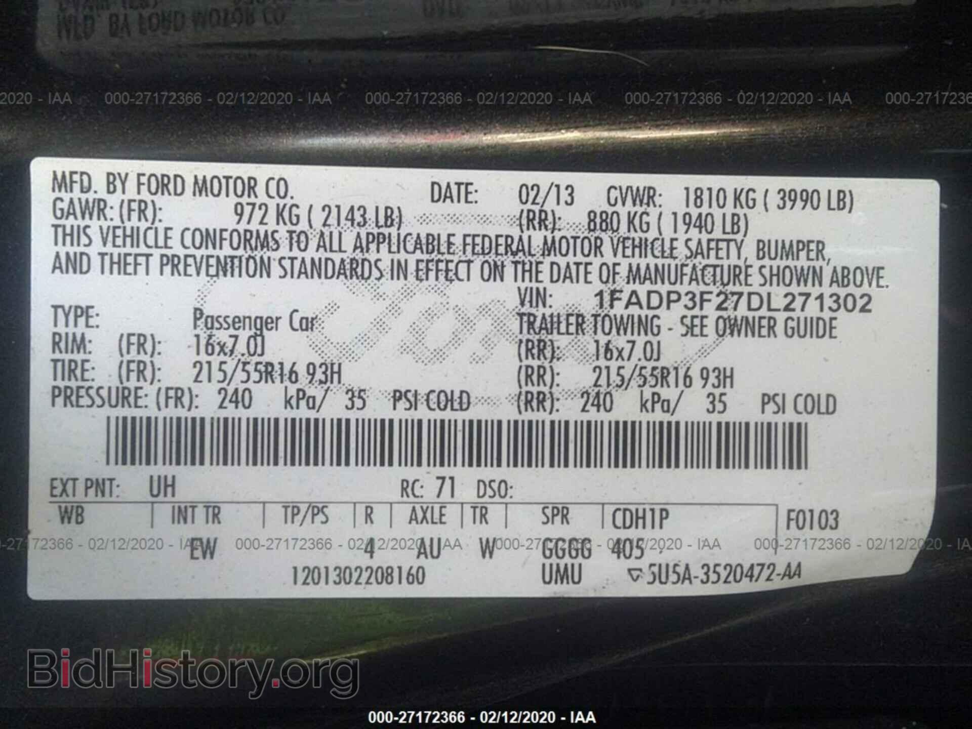 2013 FORD FOCUS - VIN: 1FADP3F27DL271302 - Photo 9
