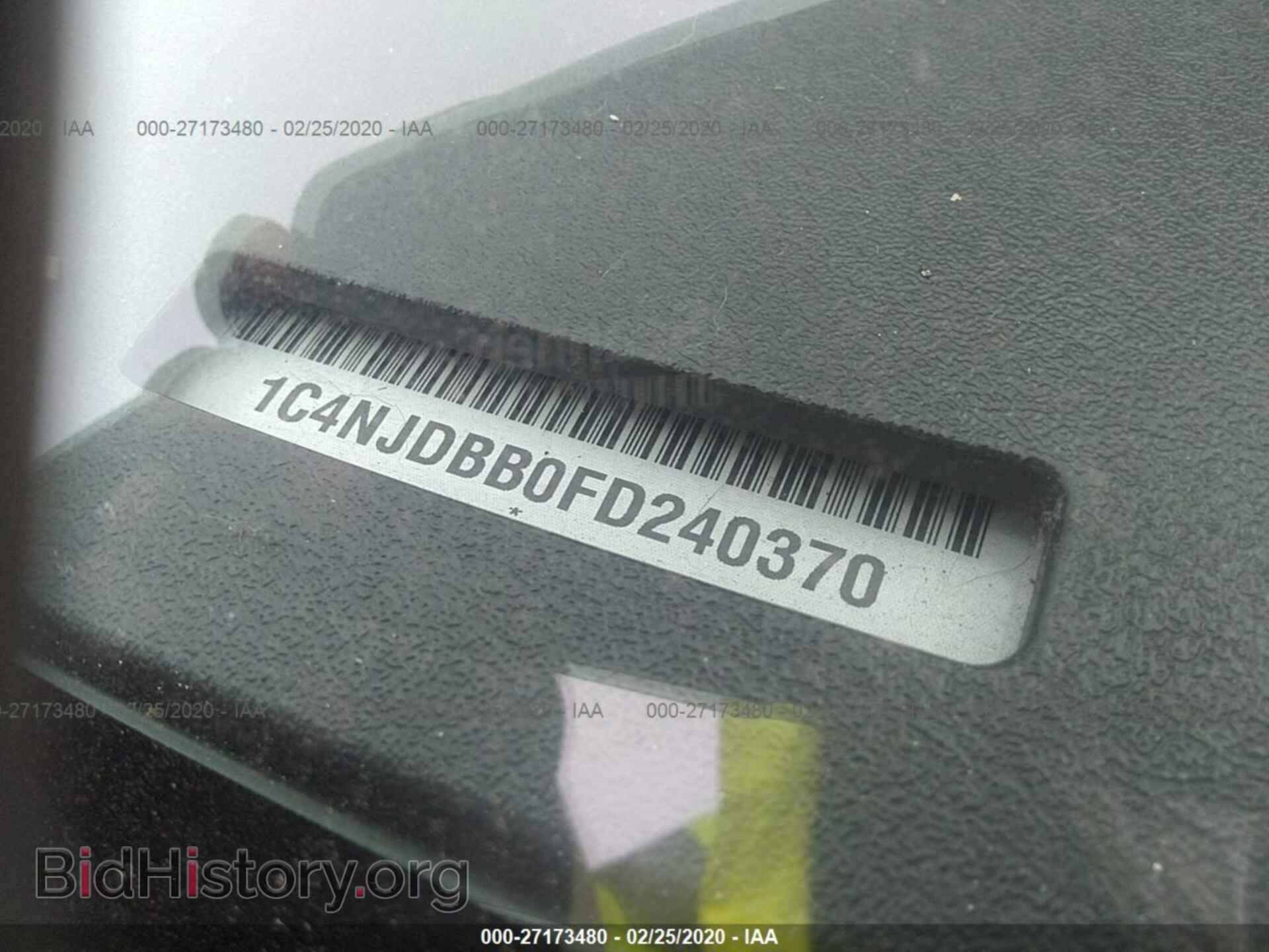 2015 JEEP COMPASS - VIN: 1C4NJDBB0FD240370 - Фото 9