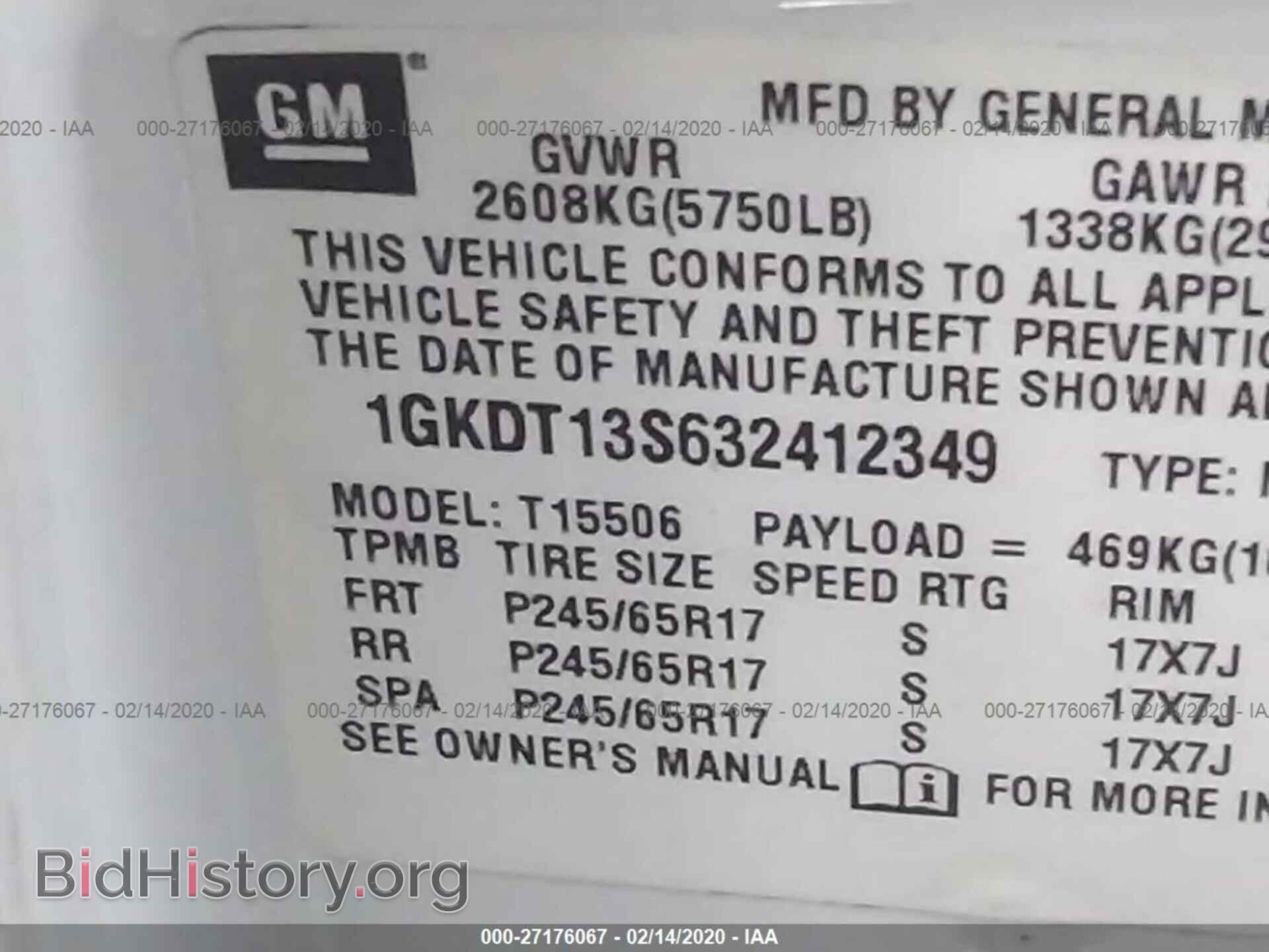 2003 GMC ENVOY - VIN: 1GKDT13S632412349 - Фото 9
