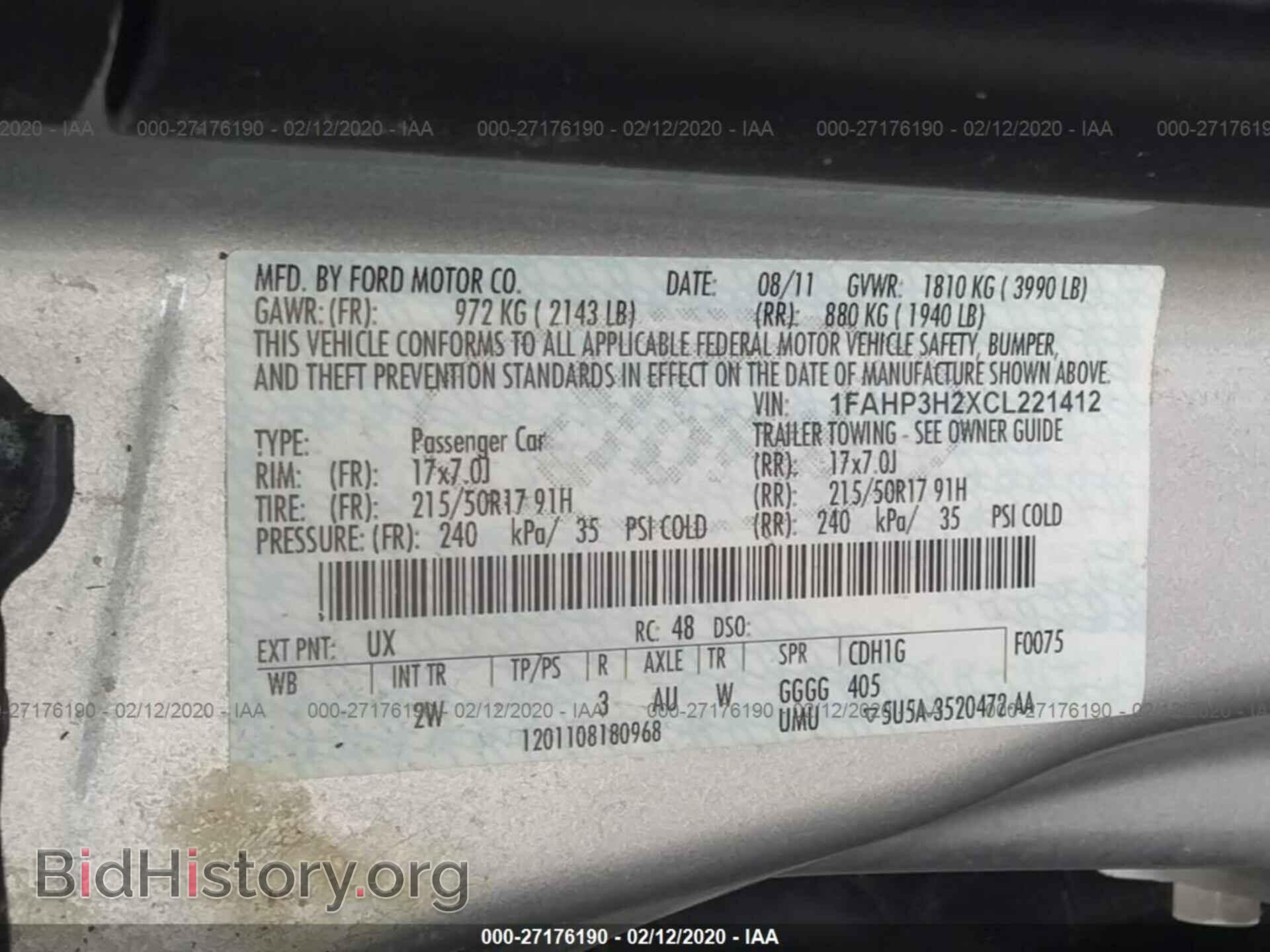2012 FORD FOCUS - VIN: 1FAHP3H2XCL221412 - Photo 9