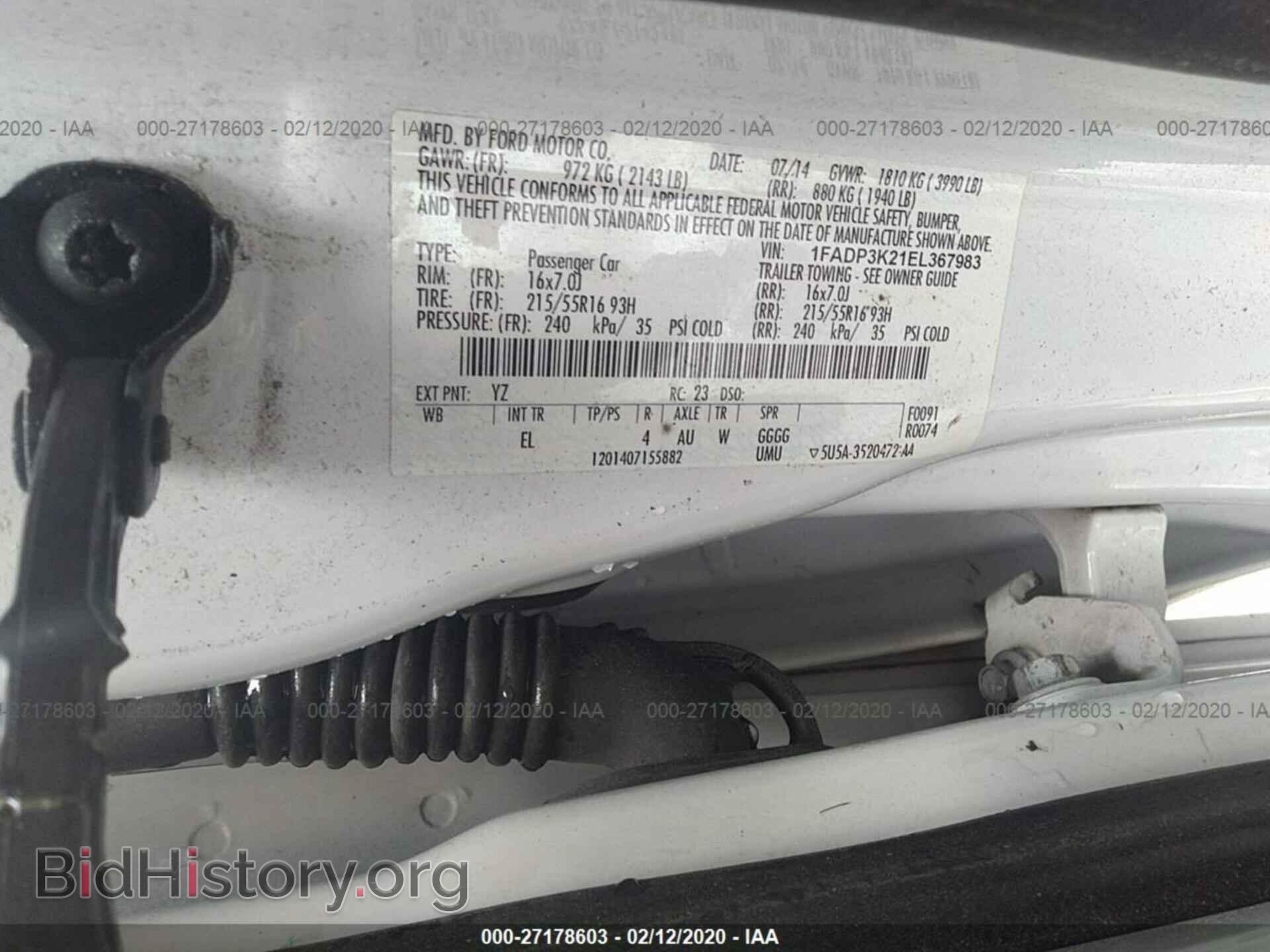 2014 FORD FOCUS - VIN: 1FADP3K21EL367983 - Photo 9