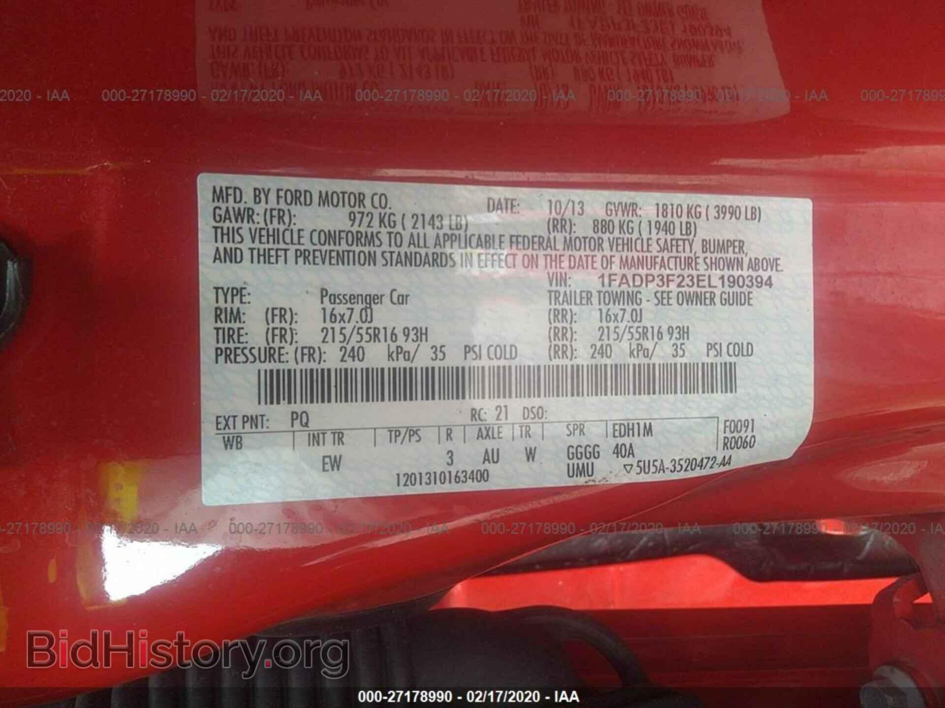 2014 FORD FOCUS - VIN: 1FADP3F23EL190394 - Photo 9