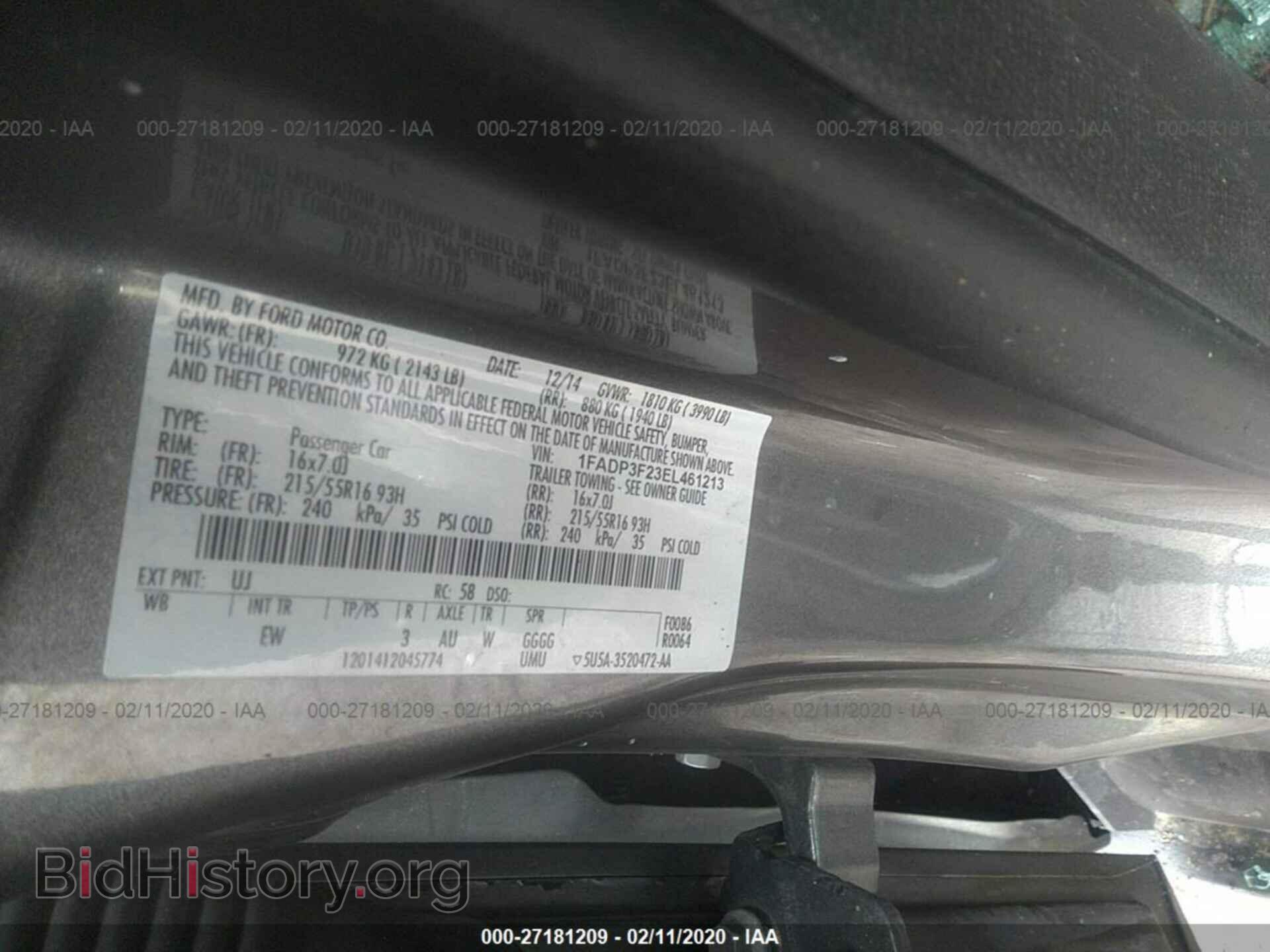 2014 FORD FOCUS - VIN: 1FADP3F23EL461213 - Photo 9