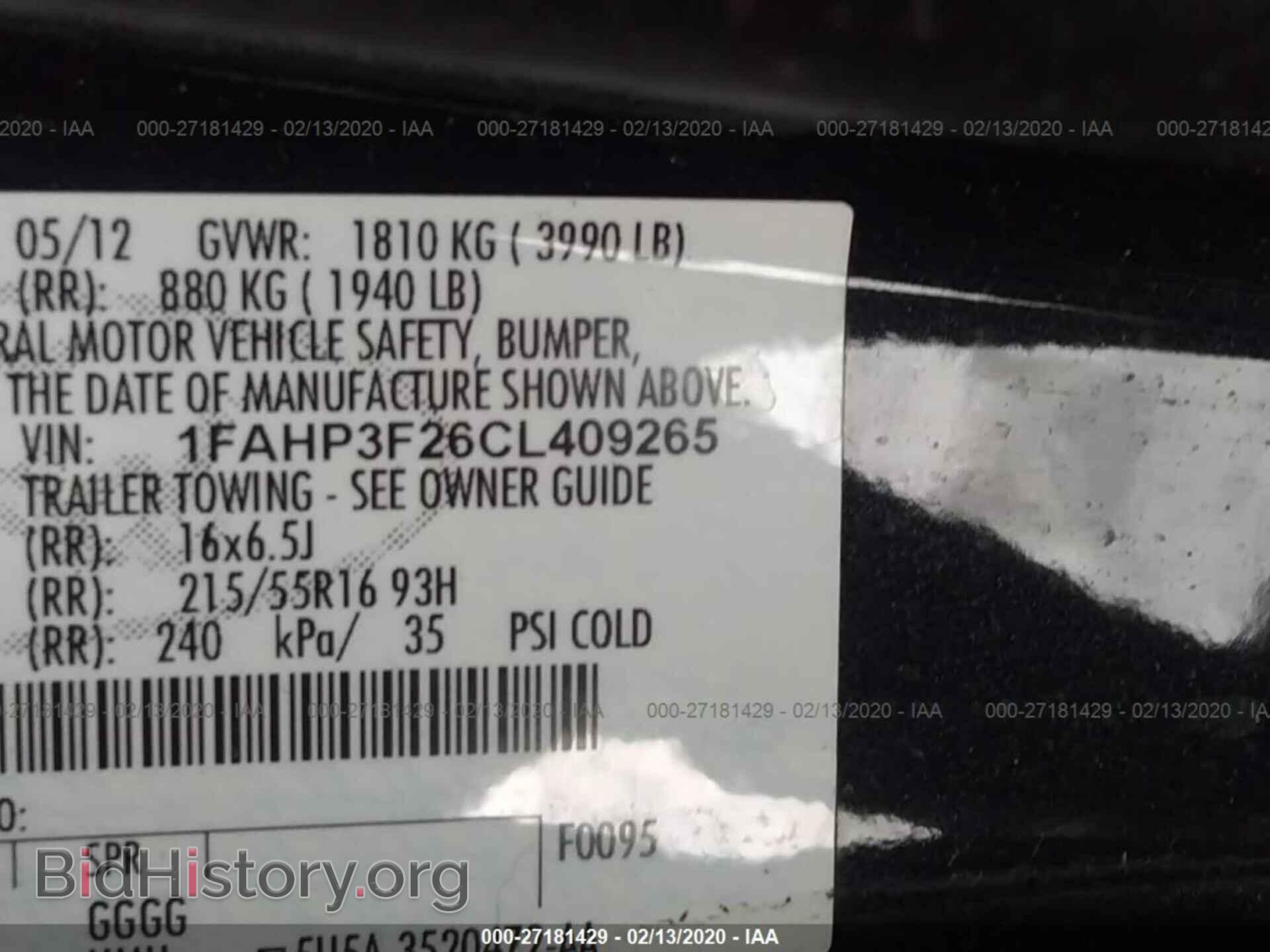 2012 FORD FOCUS - VIN: 1FAHP3F26CL409265 - Photo 9