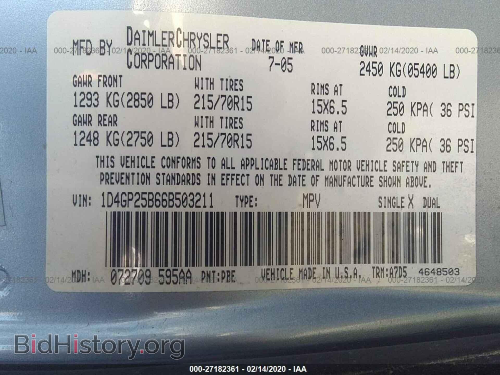 2006 DODGE CARAVAN - VIN: 1D4GP25B66B503211 - Photo 9