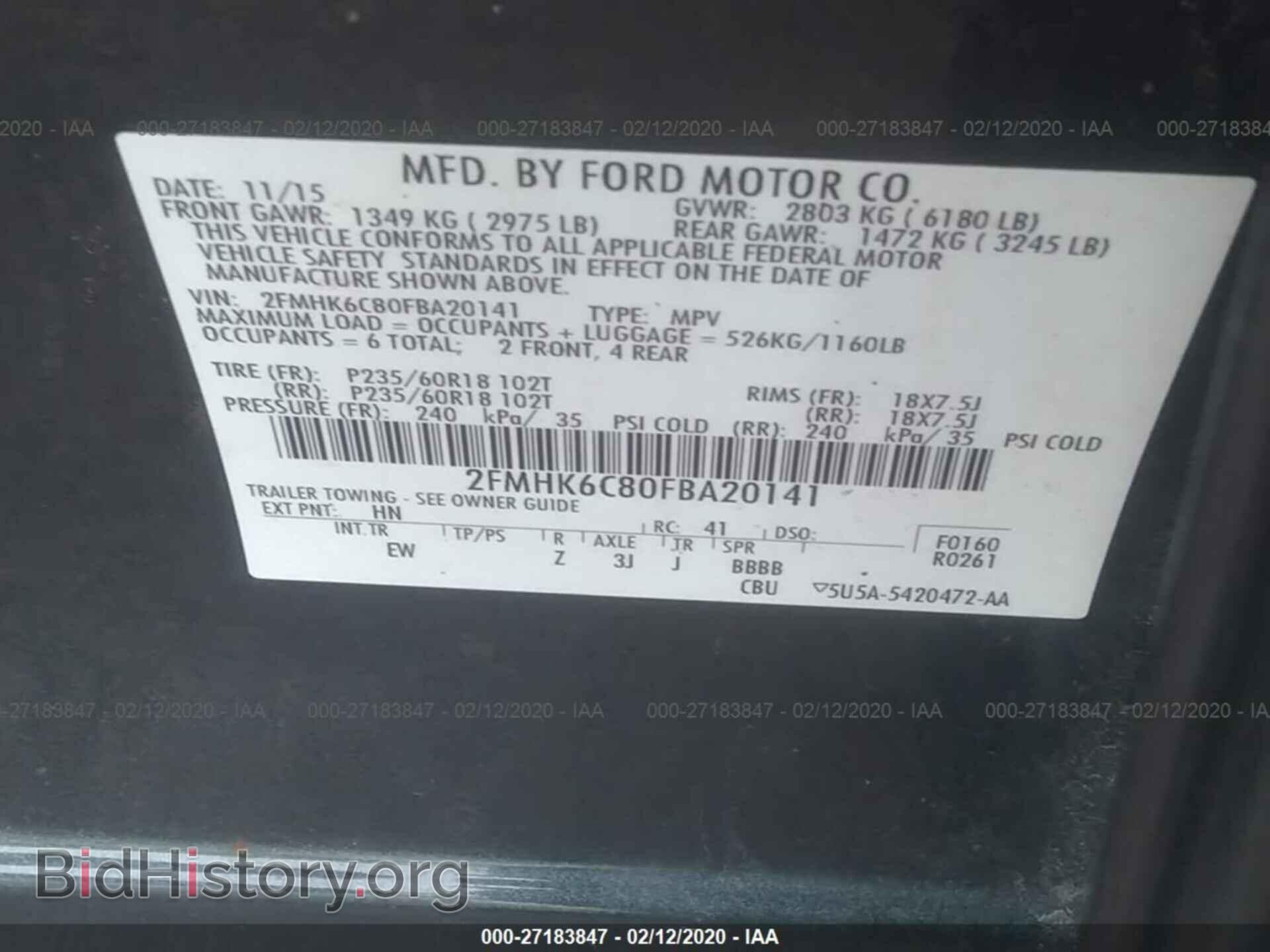 2015 FORD FLEX - VIN: 2FMHK6C80FBA20141 - Photo 9