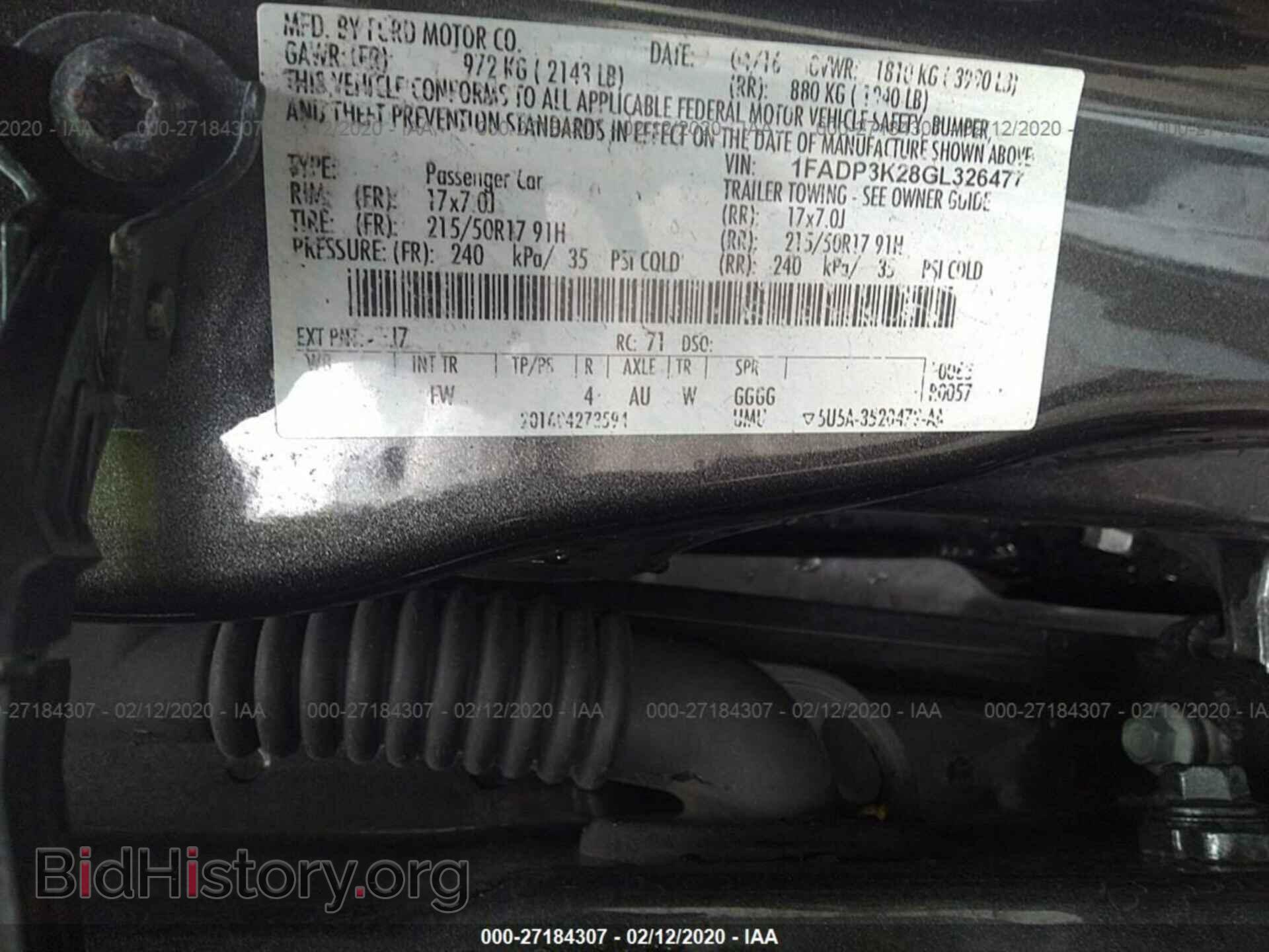 2016 FORD FOCUS - VIN: 1FADP3K28GL326477 - Фото 9