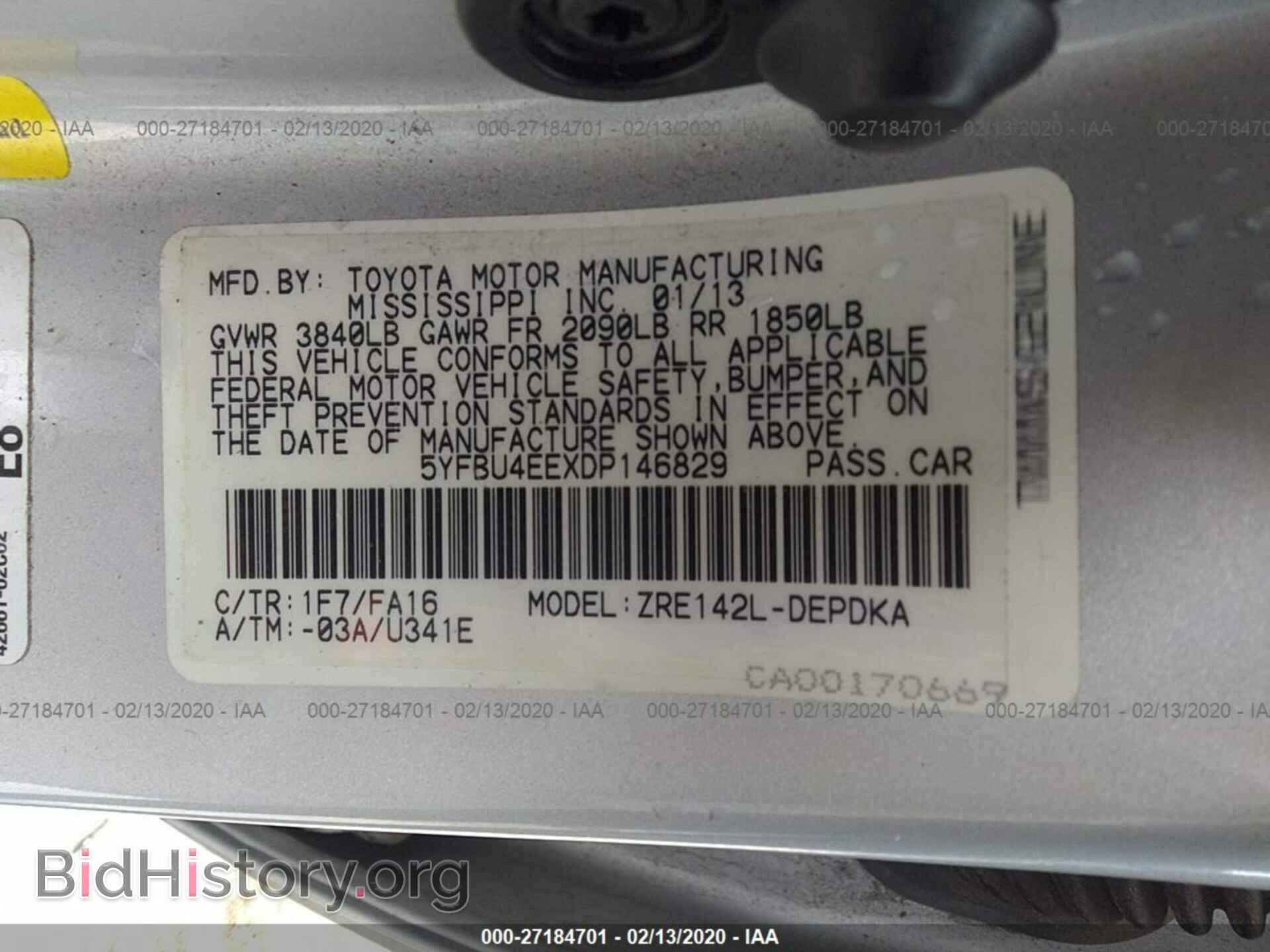 2013 TOYOTA COROLLA - VIN: 5YFBU4EEXDP146829 - Фото 9