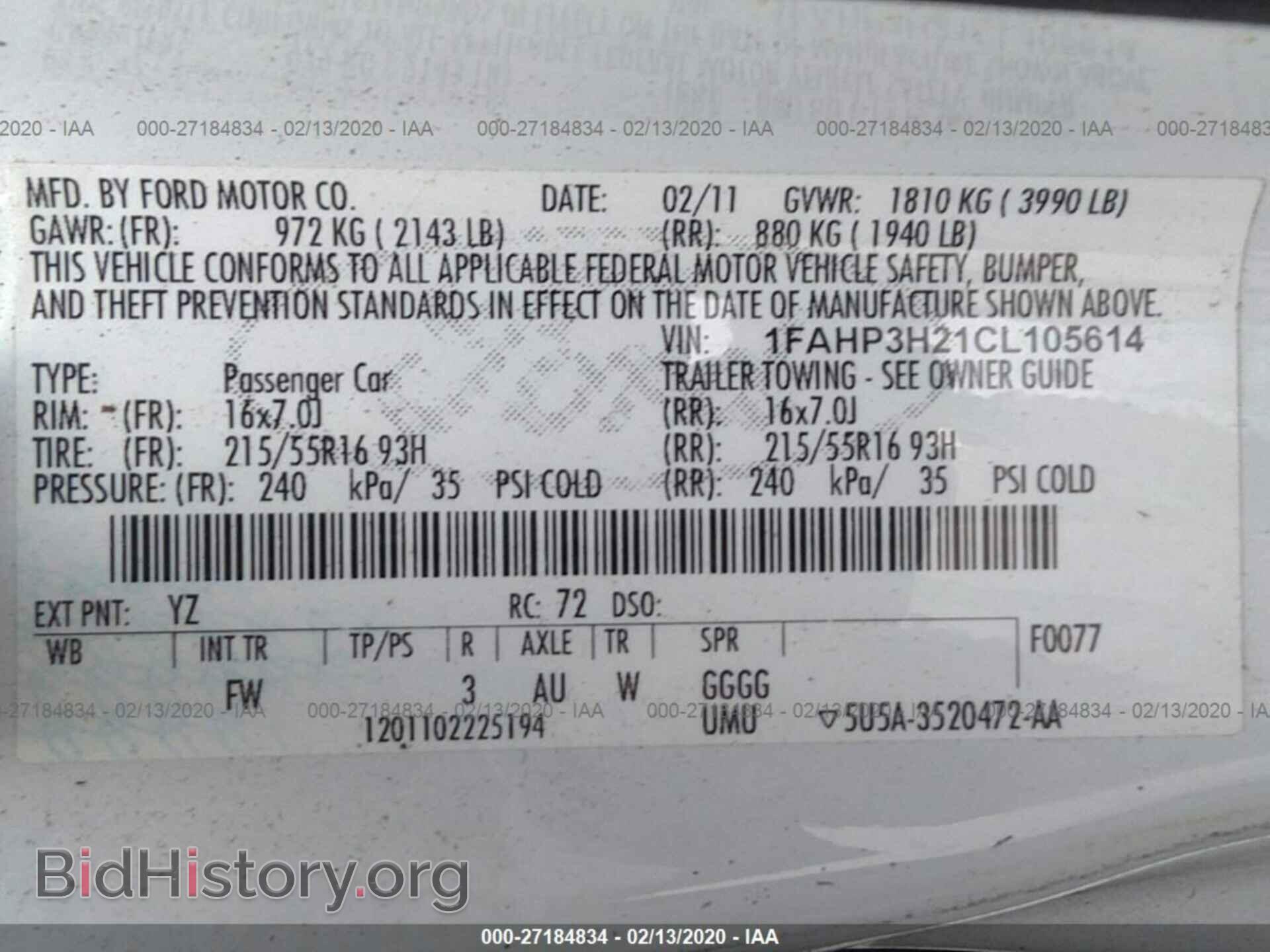 2012 FORD FOCUS - VIN: 1FAHP3H21CL105614 - Photo 9