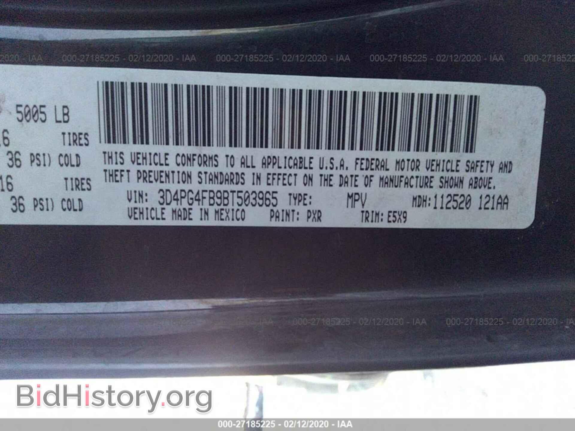 2011 DODGE JOURNEY - VIN: 3D4PG4FB9BT503965 - Фото 9