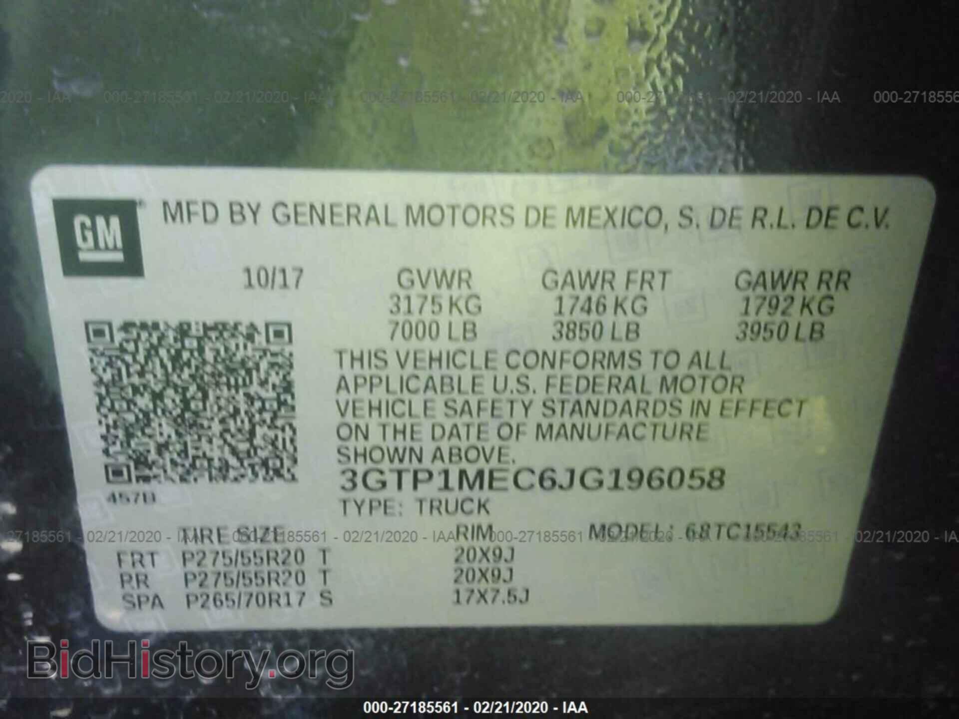 2018 GMC SIERRA - VIN: 3GTP1MEC6JG196058 - Фото 9