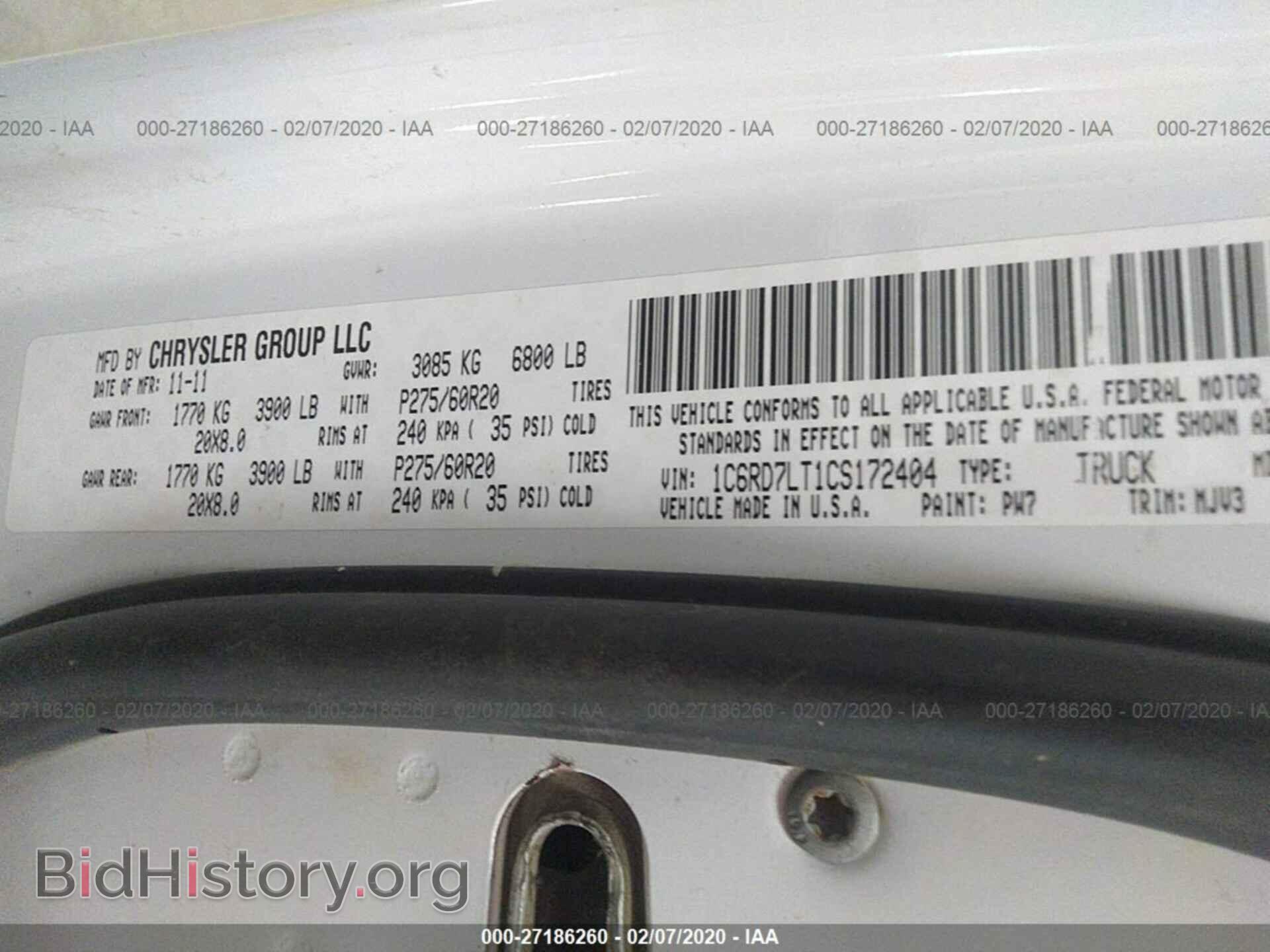 2012 DODGE RAM 1500 - VIN: 1C6RD7LT1CS172404 - Фото 9