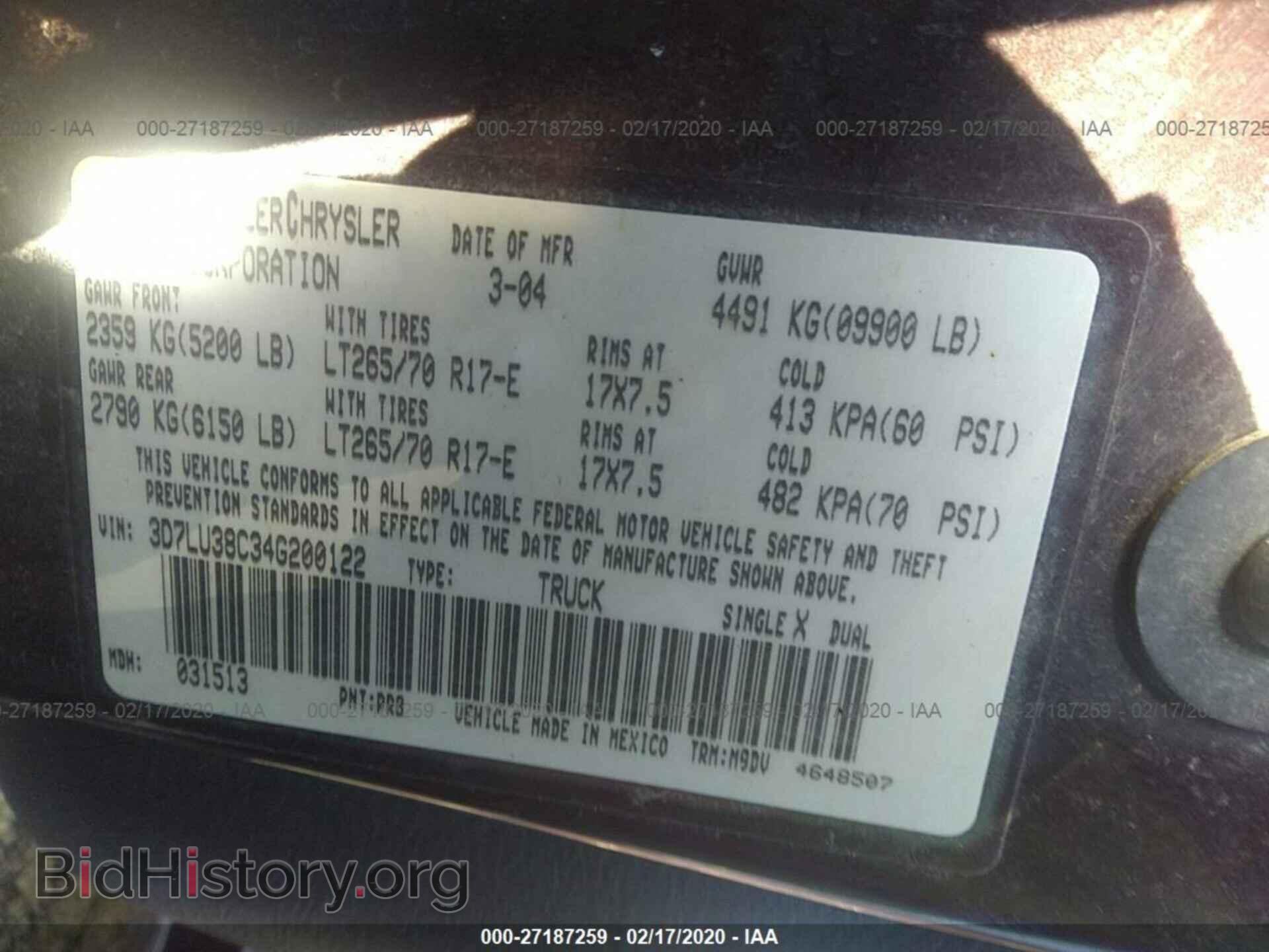 2004 DODGE RAM 3500 - VIN: 3D7LU38C34G200122 - Фото 9