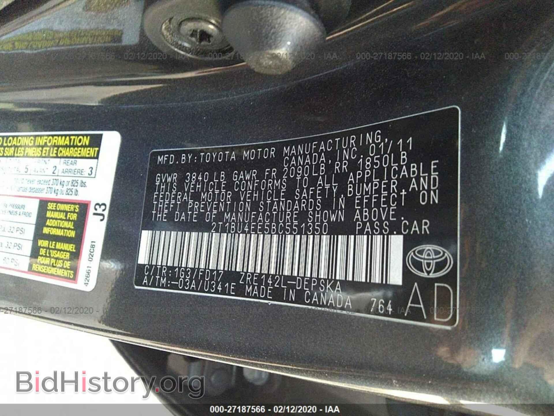 2011 TOYOTA COROLLA - VIN: 2T1BU4EE5BC551350 - Фото 9