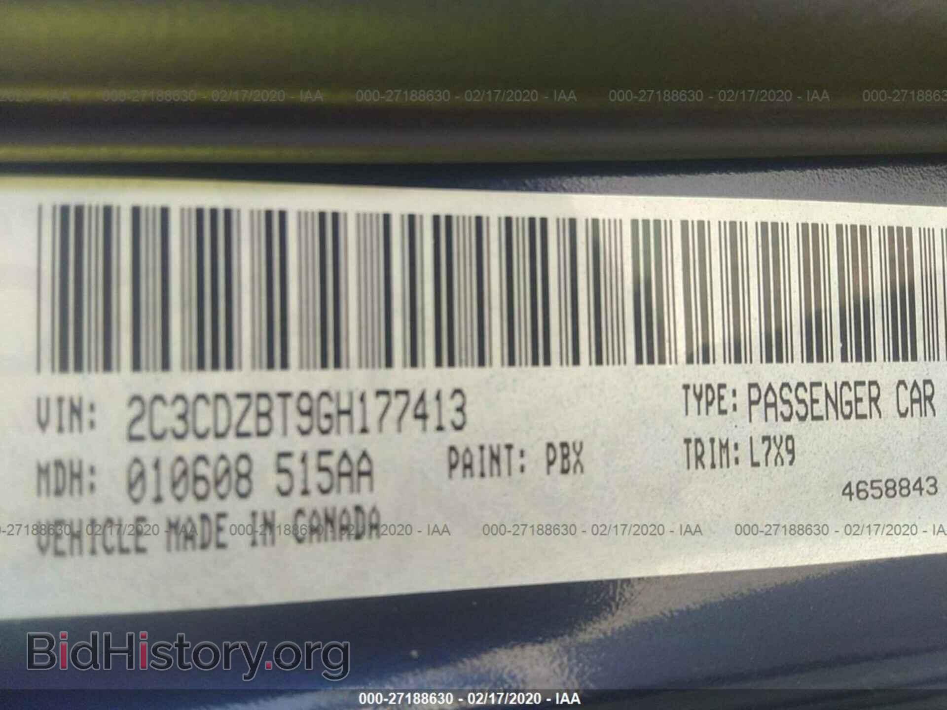 2016 DODGE CHALLENGER - VIN: 2C3CDZBT9GH177413 - Фото 9
