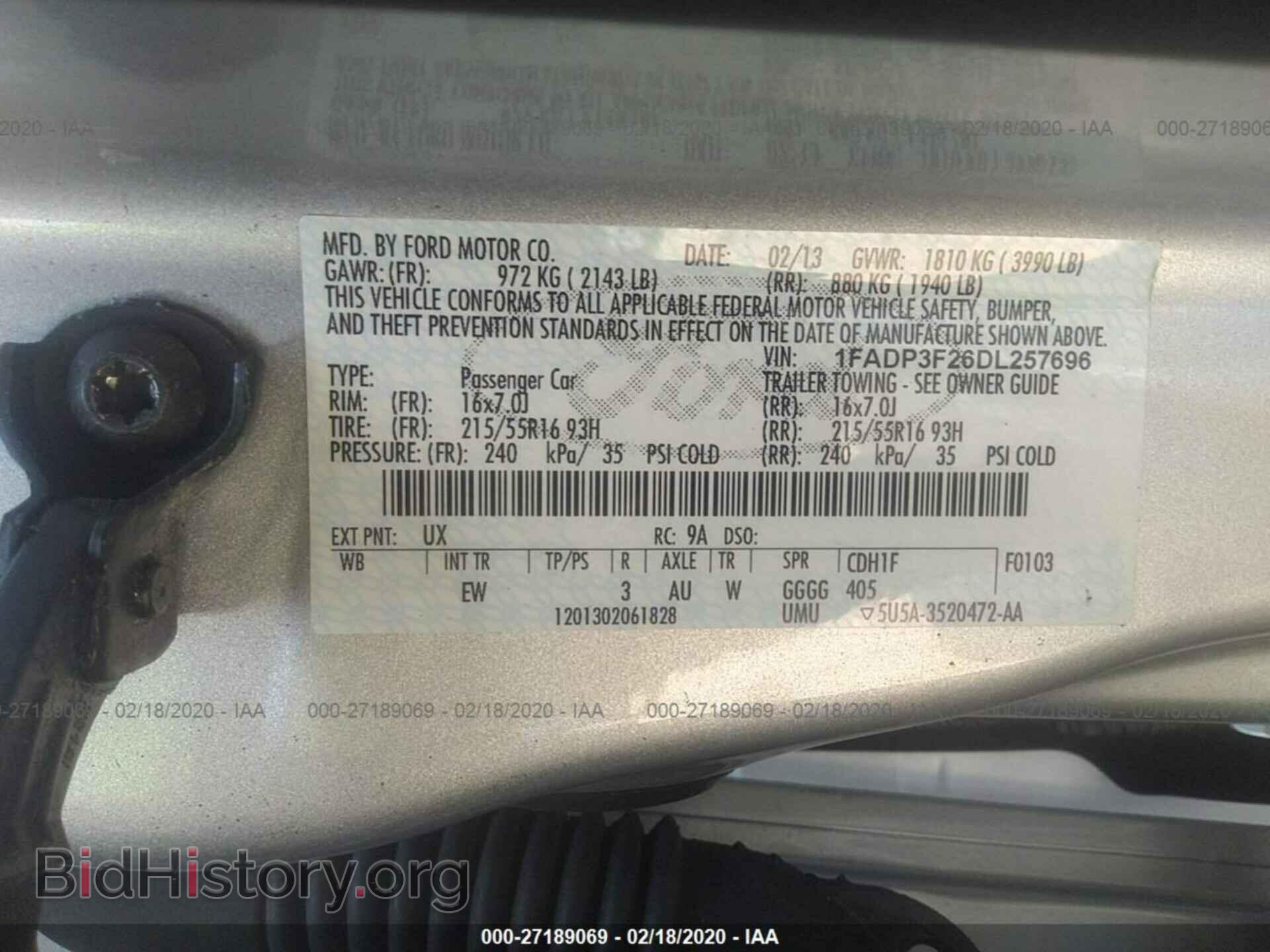 2013 FORD FOCUS - VIN: 1FADP3F26DL257696 - Фото 9