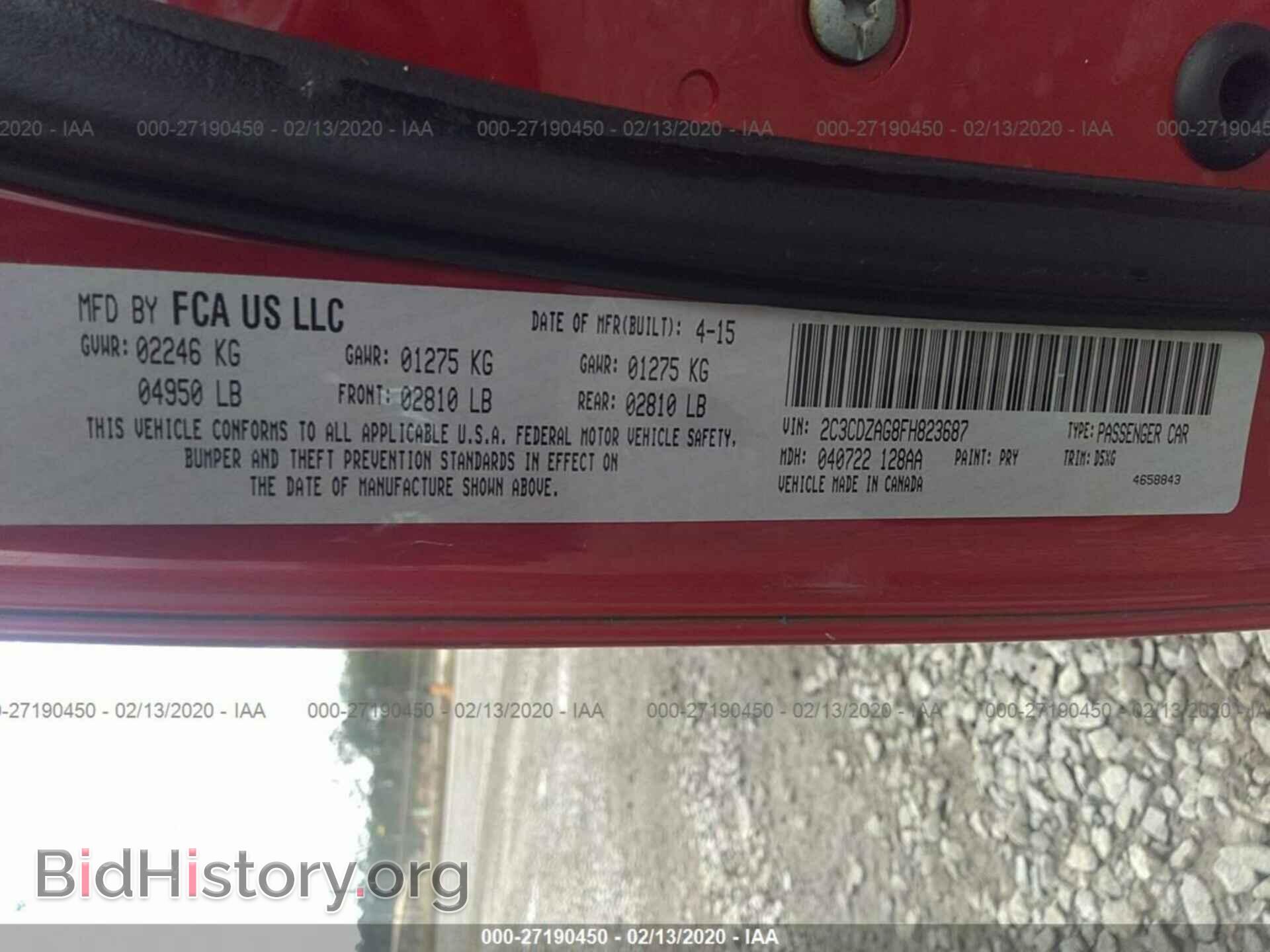 2015 DODGE CHALLENGER - VIN: 2C3CDZAG8FH823687 - Фото 9