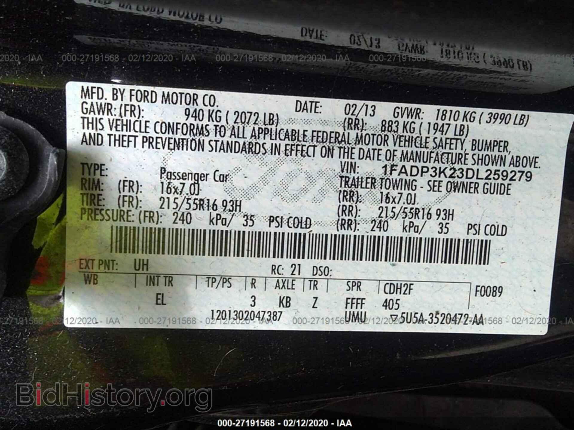 2013 FORD FOCUS - VIN: 1FADP3K23DL259279 - Photo 9