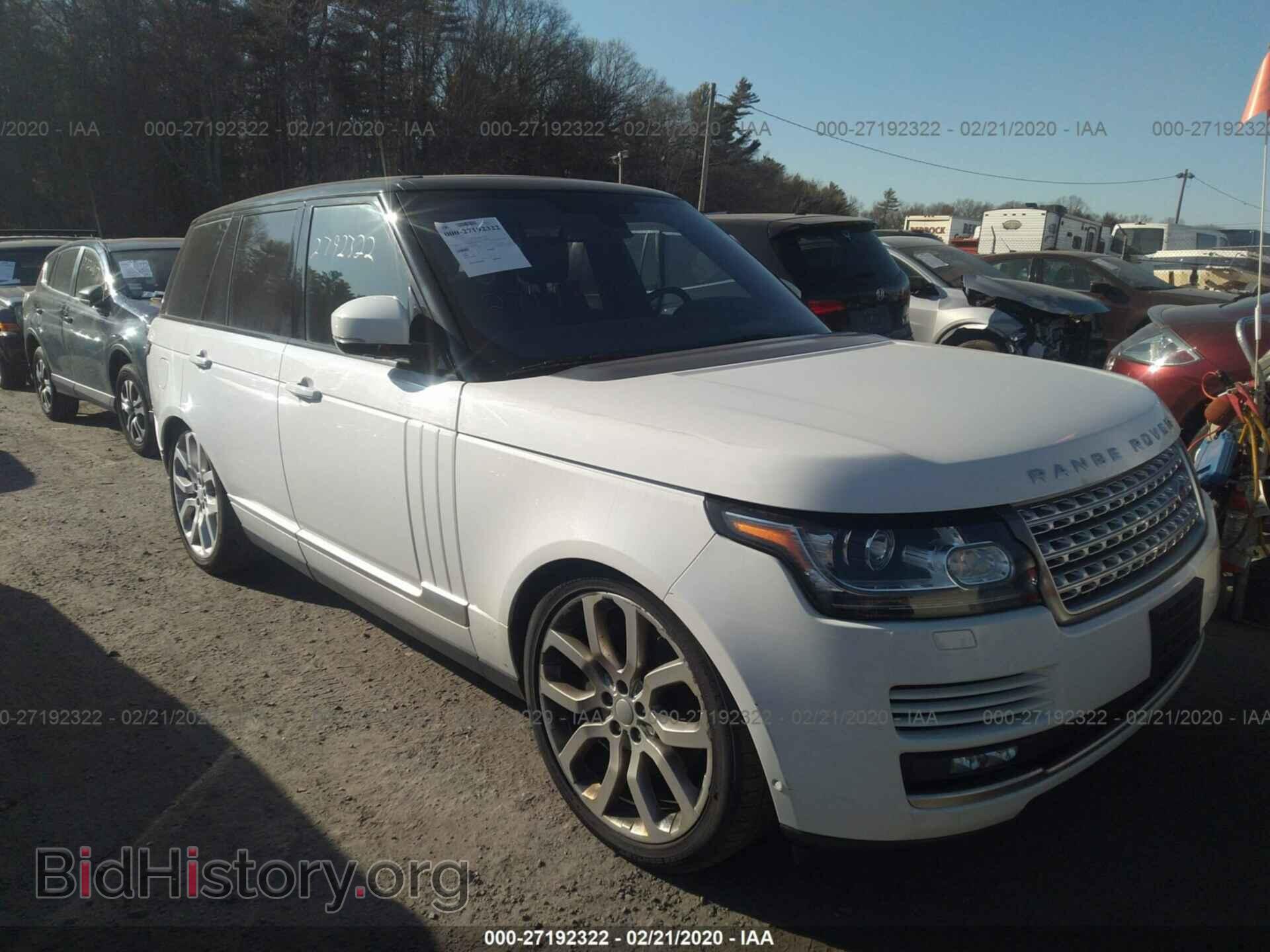 Фотография SALGS2EF3GA250878 - LAND ROVER RANGE ROVER 2016