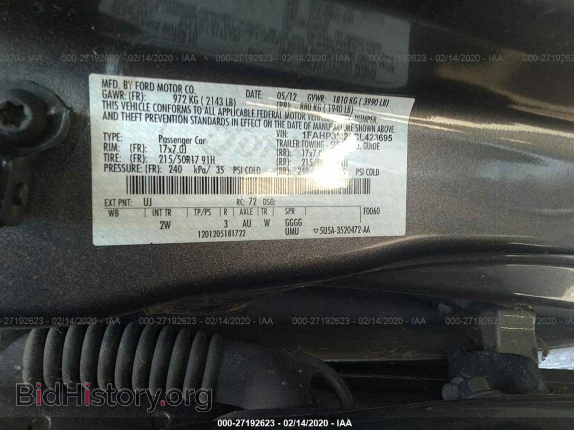 2012 FORD FOCUS - VIN: 1FAHP3M29CL423695 - Фото 9