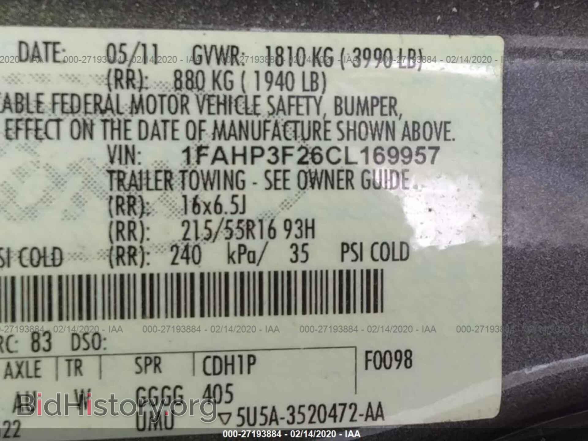 2012 FORD FOCUS - VIN: 1FAHP3F26CL169957 - Photo 9