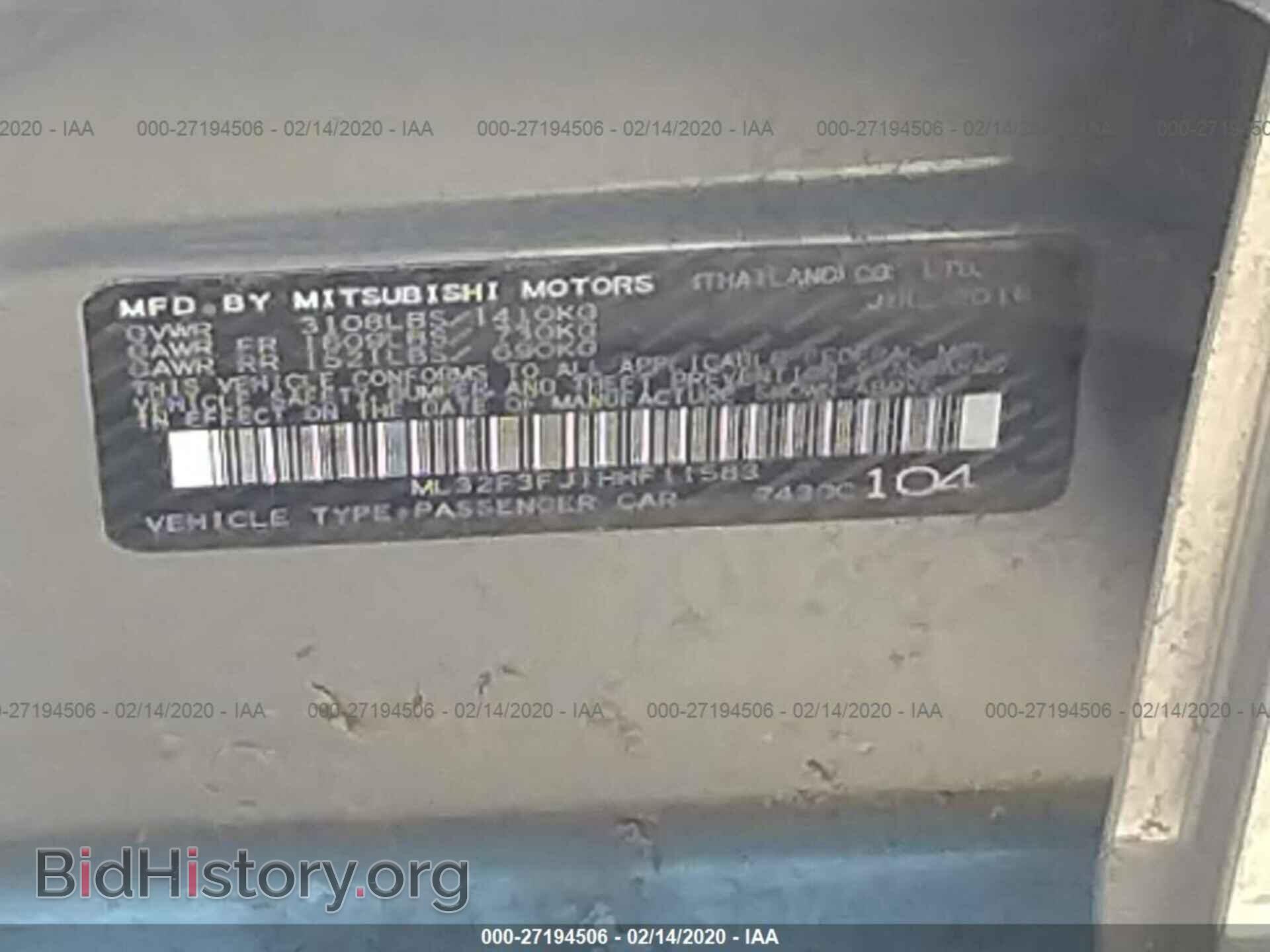 2017 MITSUBISHI MIRAGE - VIN: ML32F3FJ1HHF11583 - Фото 9